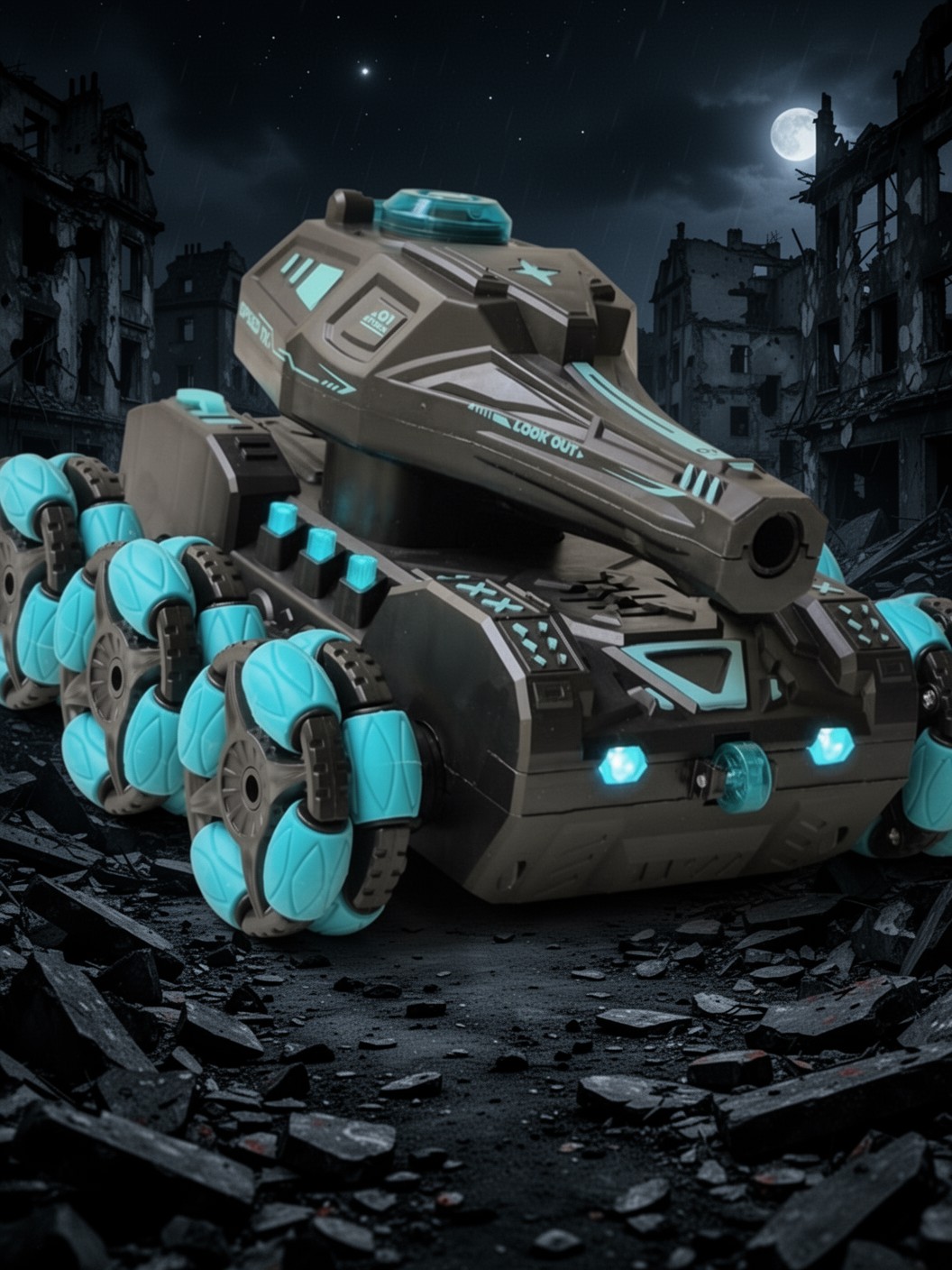 Танк РУ BalaToys 6 колёс 1:18 - фото 4