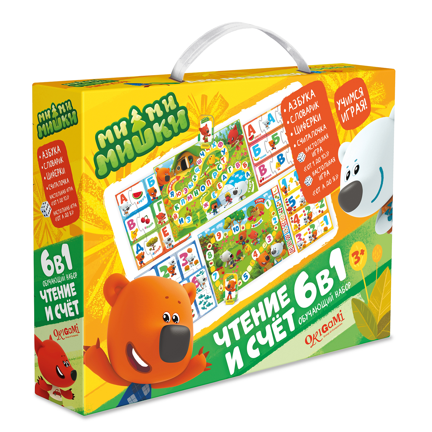 Игра настольная ORIGAMI МиМиМишки 6в1 Чтение Счет 03523 - фото 1