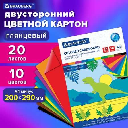 Цветной картон Brauberg 20 лист.