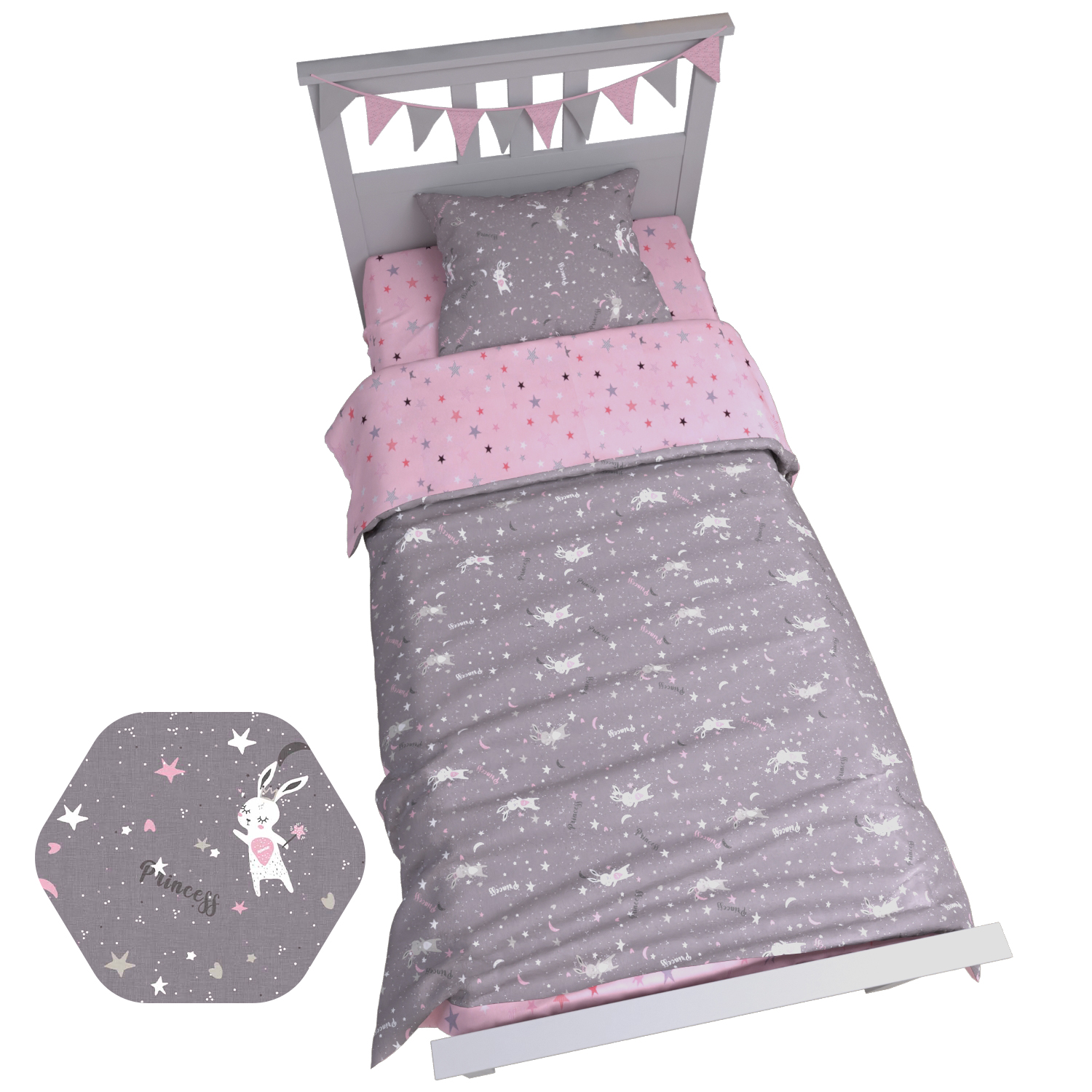 Комплект постельного белья Amarobaby Time to sleep Princess 3 предм. - фото 3
