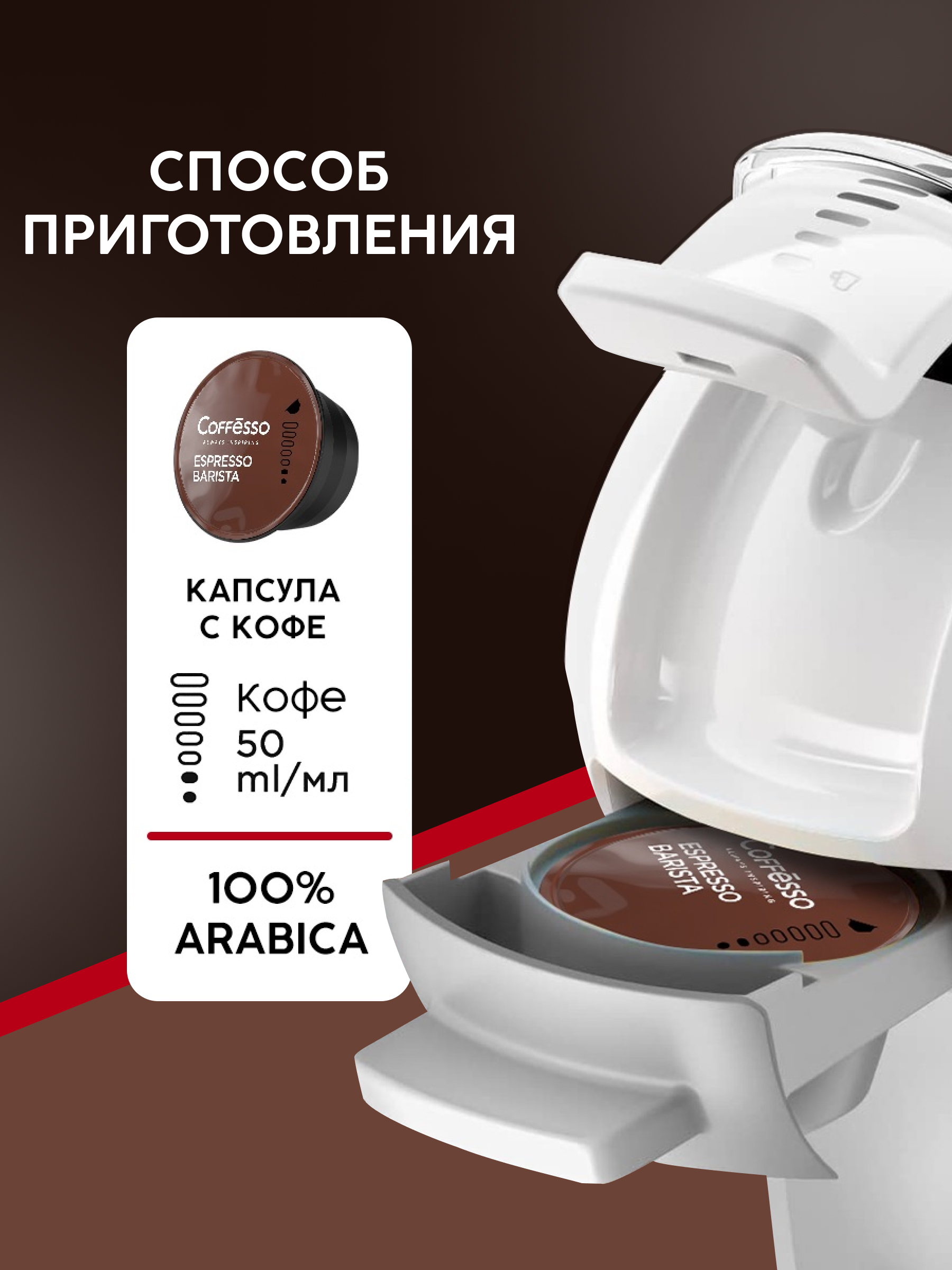 Кофе в капсулах Coffesso Espresso Barista 88г капсула - фото 3