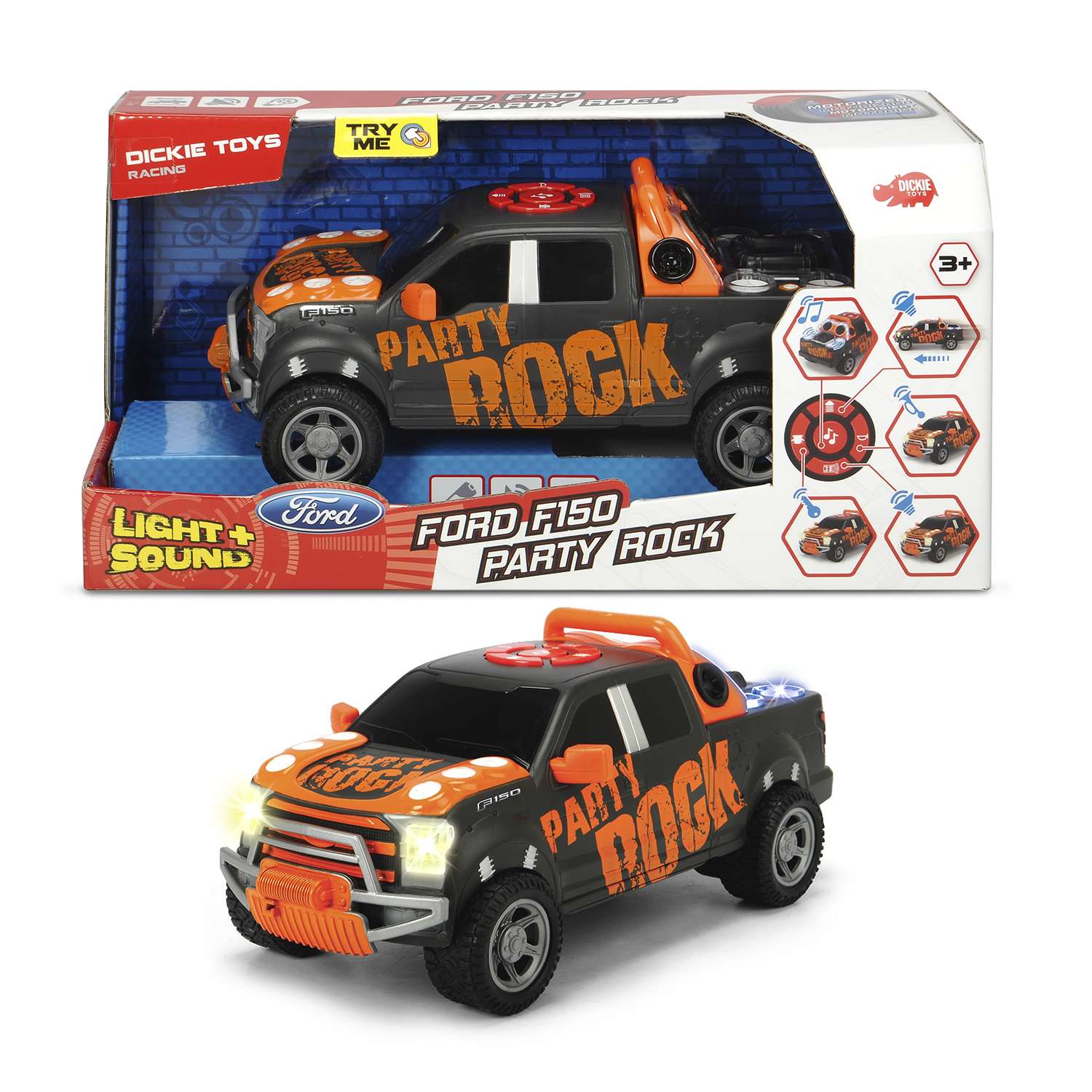 Автомобиль Dickie Ford F-150 Party Rock Anthem 3765003.0 - фото 3