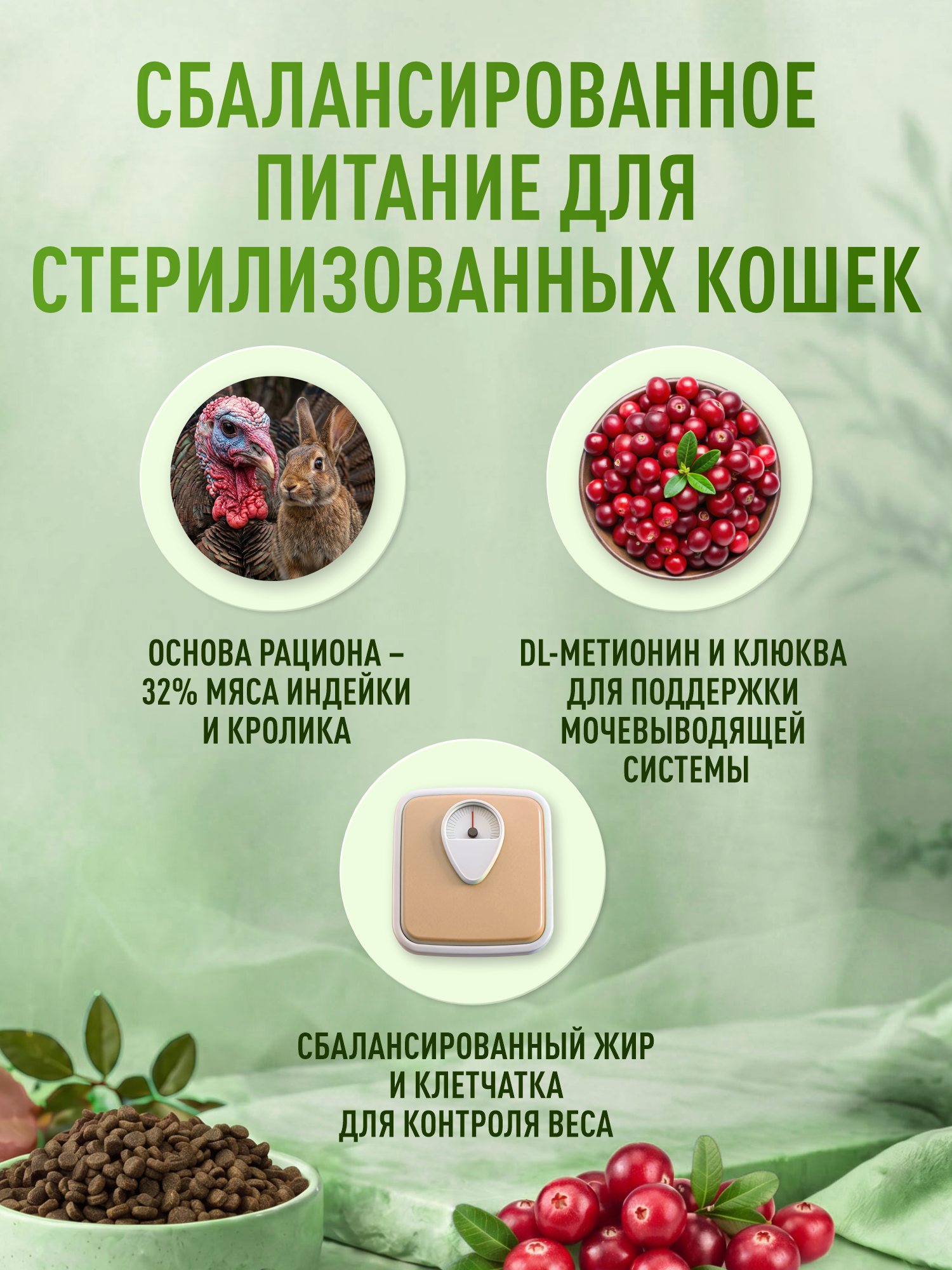 Корм для кошек сухой для стерилизованных Clan Classic Sterilized 30/14 индейка с кроликом 10кг - фото 2