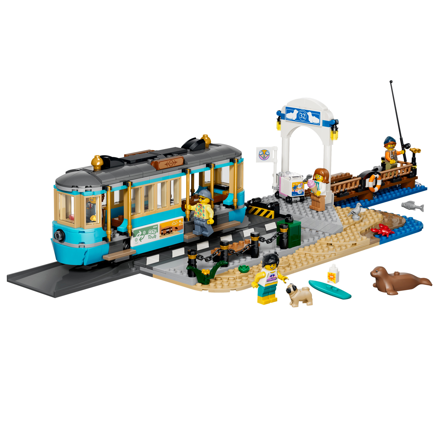 Конструктор LEGO City Классический пляжный трамвай 693 дет. - фото 4
