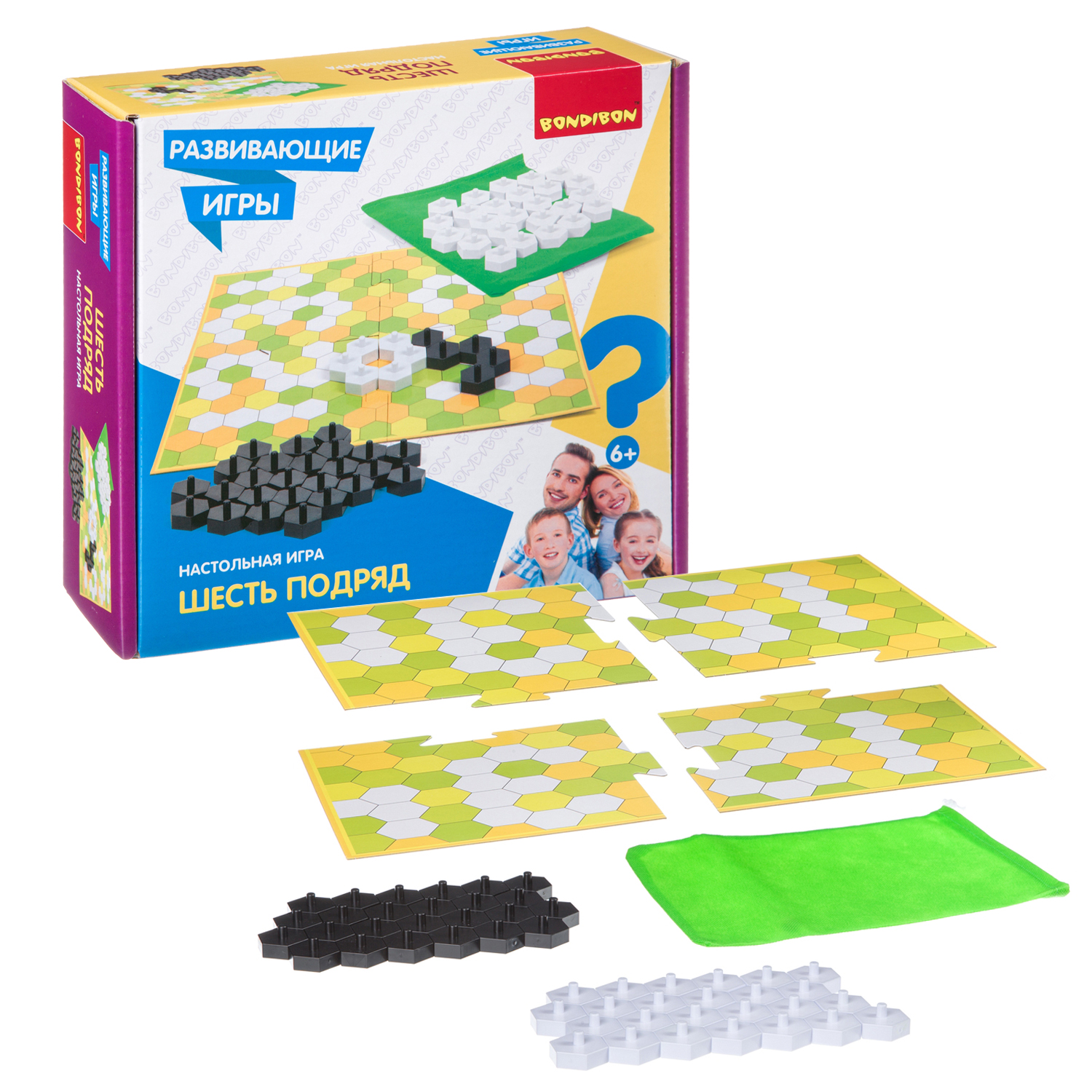 Настольная игра Bondibon стратегическая Шесть подряд - фото 1