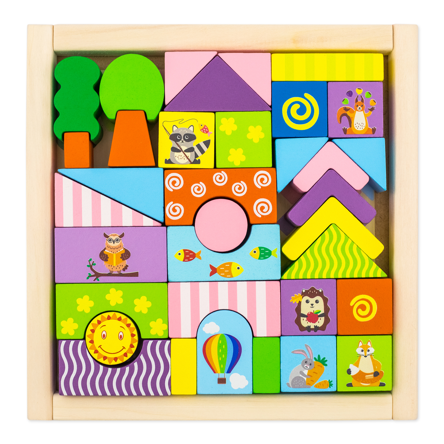 Конструктор Alatoys ВОЛШЕБНЫЙ ЛЕС (35 фигур) деревянный 35 дет. - фото 3