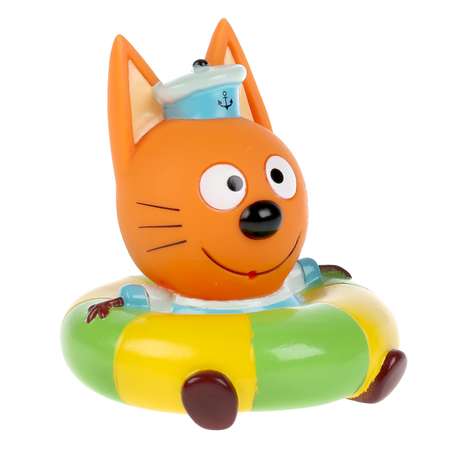 Игрушка для купания Играем вместе Три кота Капитошка Коржик на круге 300706