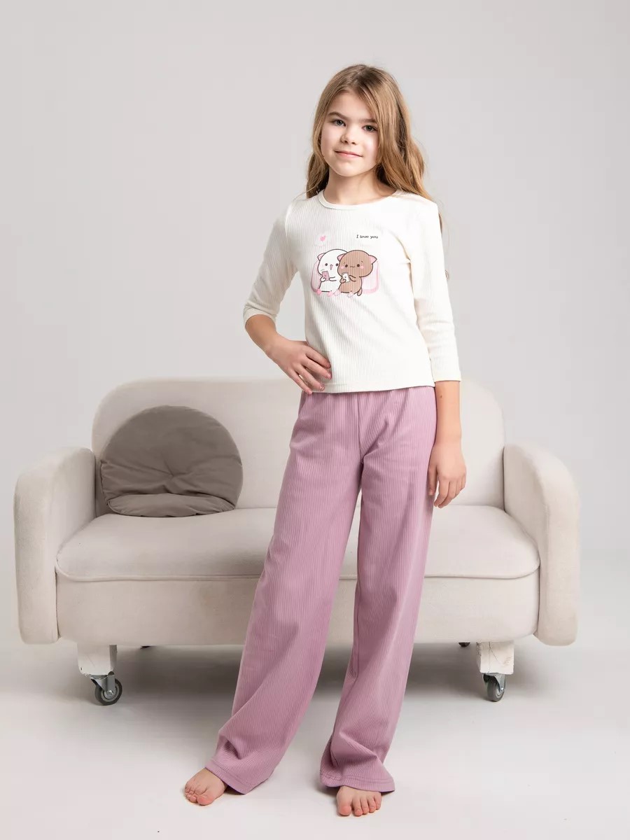 Пижама MiloTa КДЛ08/лиловый - фото 1