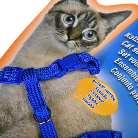 Шлейка для кошек Nobby Синяя 72218-06