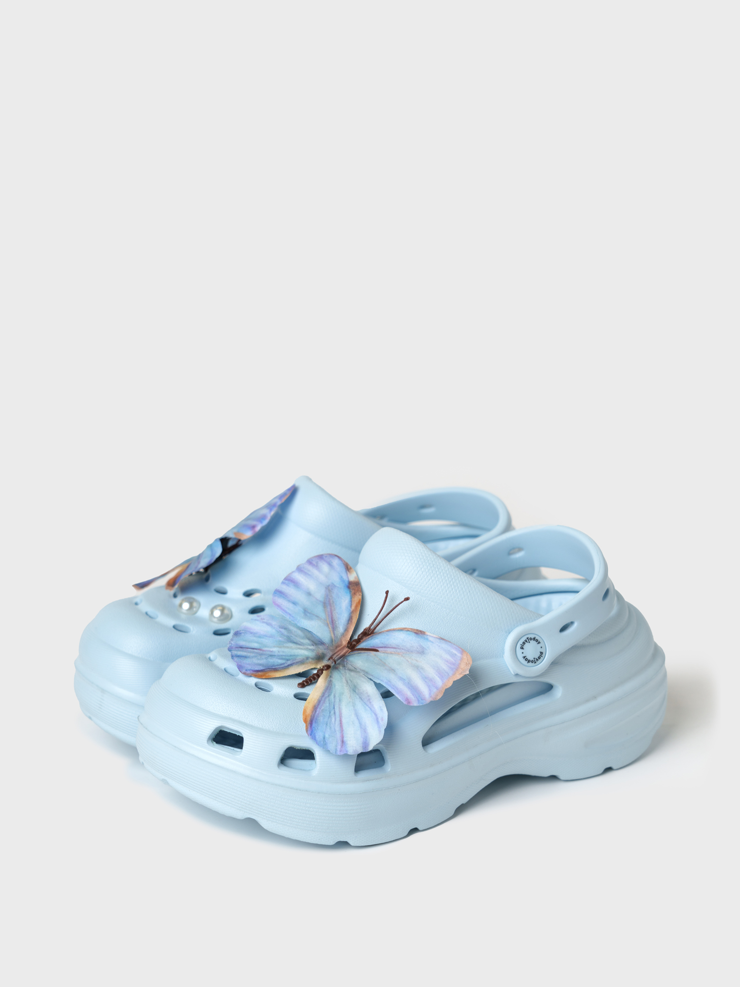 Изображение товара Сабо PlayToday Девочке-подростку на высокой подошве с джибицами-бабочками