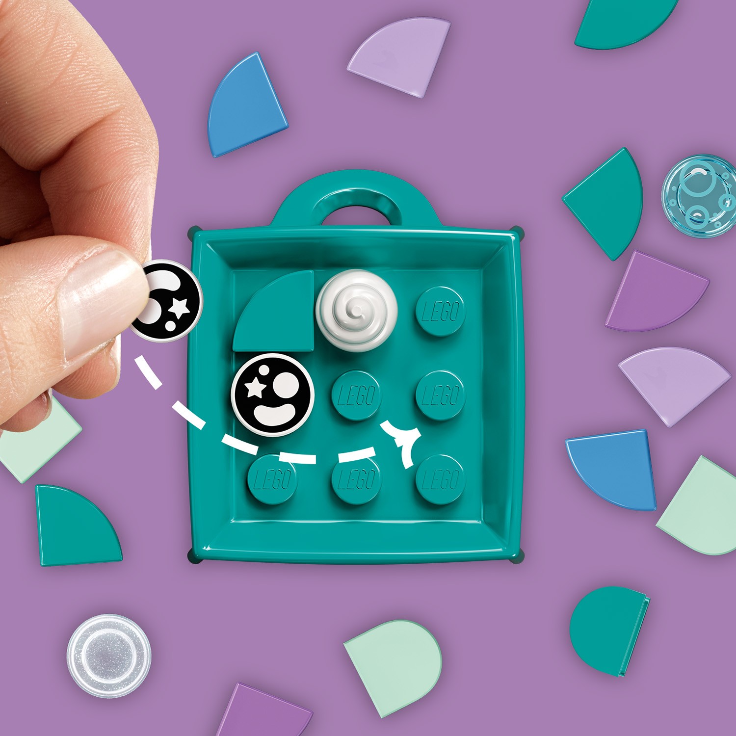 Конструктор LEGO DOTS Брелок Нарвал - фото 9