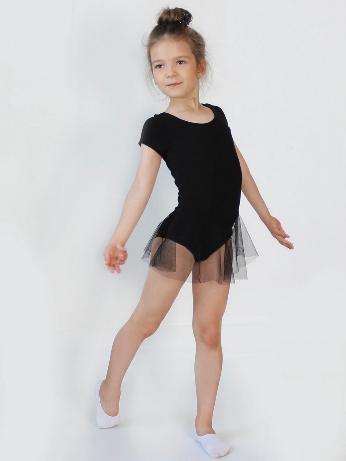 Купальник гимнастический STELLA MODA 26404._черный - фото 3