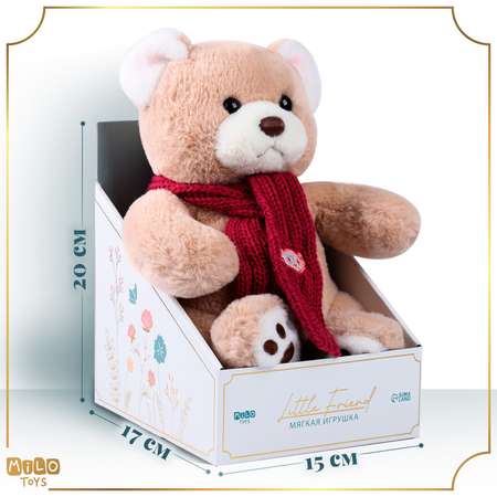 Мягкая игрушка Milo Toys Little Friend мишка с розовыми шарфом