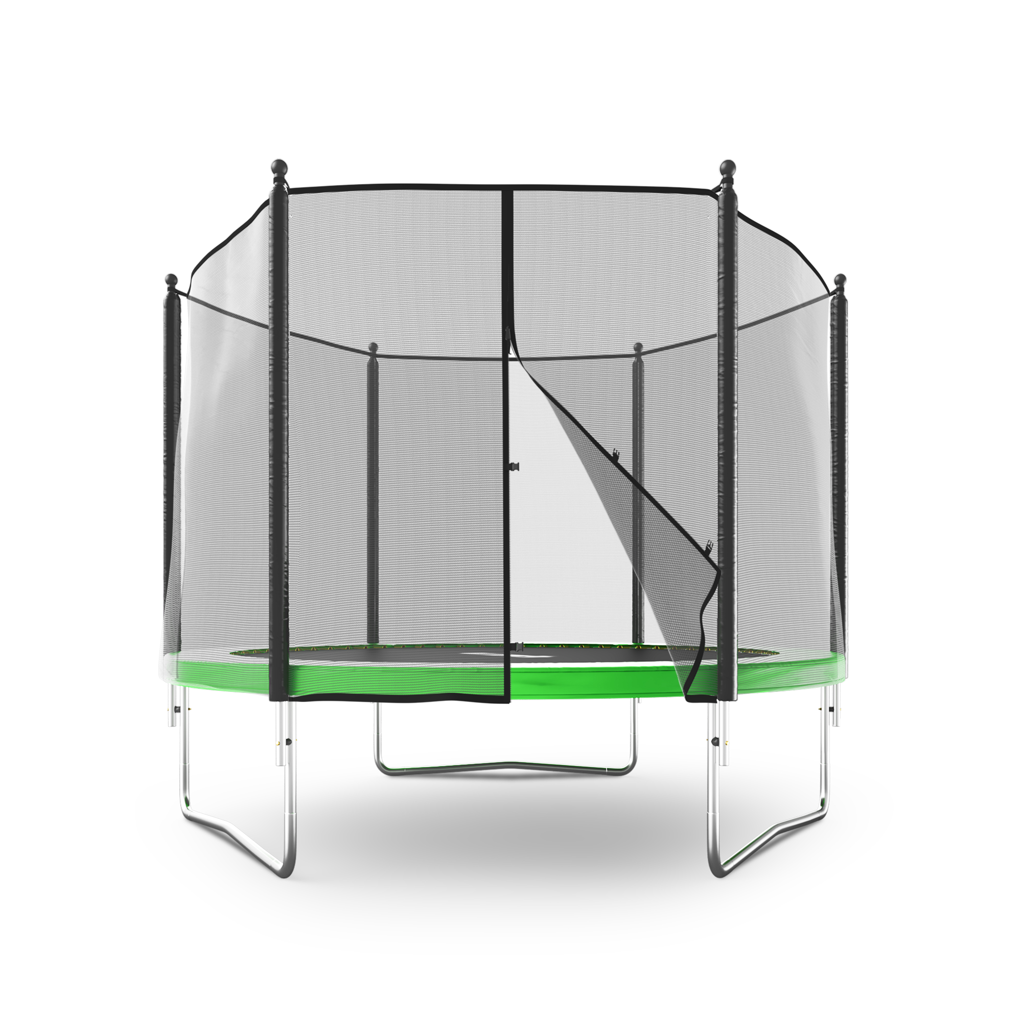 Батут каркасный Simple 10 ft UNIX line Green с внешней защитной сеткой общий диаметр 305 см до 140 кг - фото 16