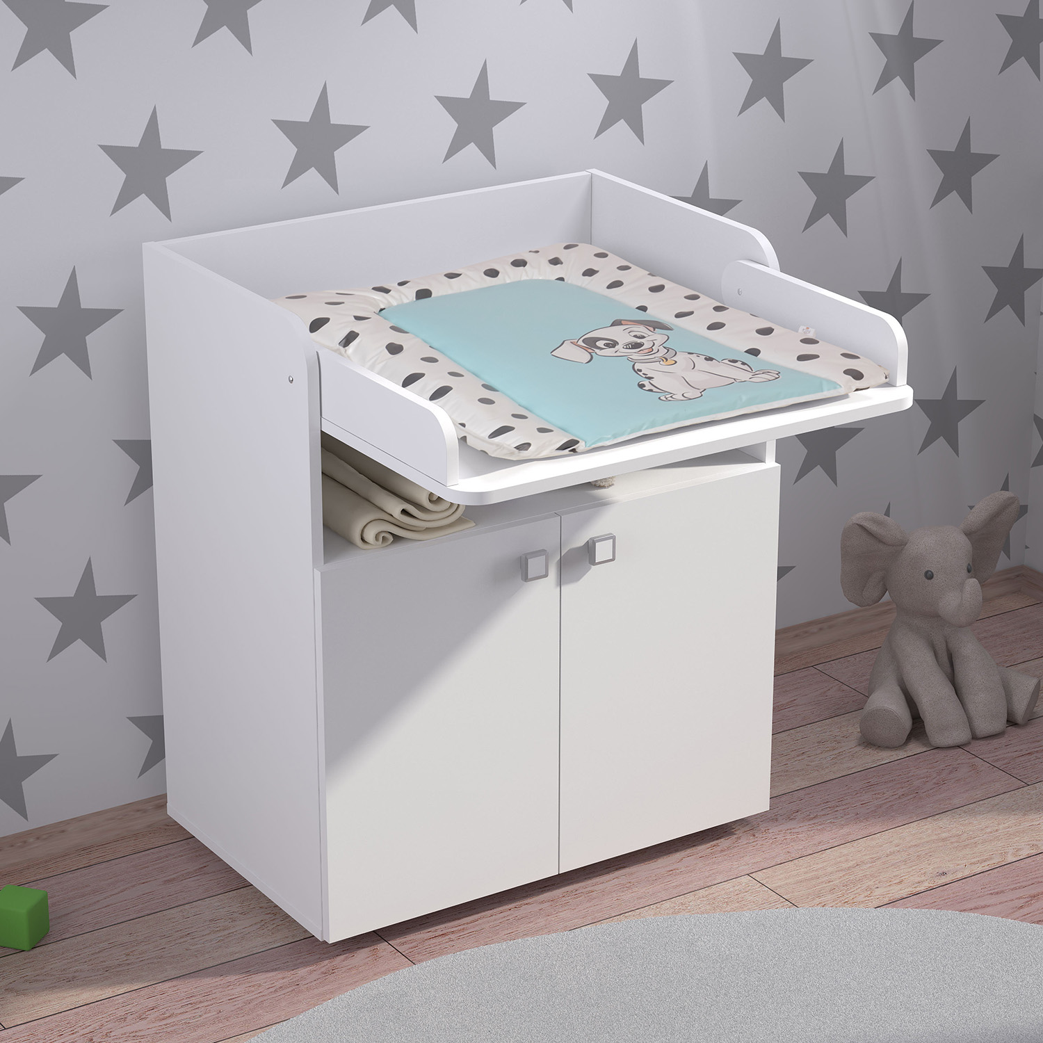 Матрас для пеленания Polini kids Disney baby 101 Далматинец 70*50см Синий - фото 9