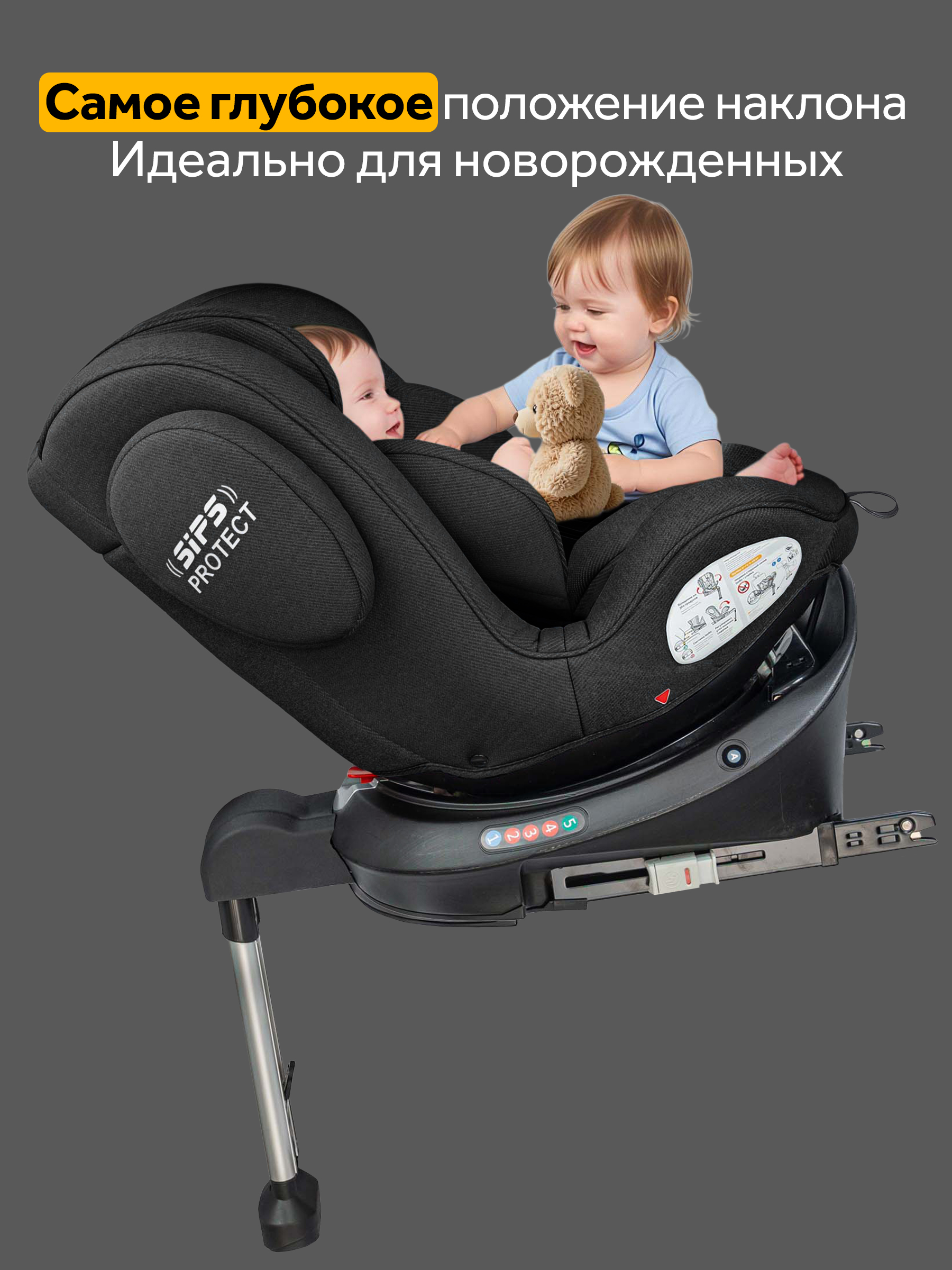 Автокресло Osann Eno 360 Carbon 0-36 кг Isofix 0+/1/2/3 (0-36 кг) черный - фото 6