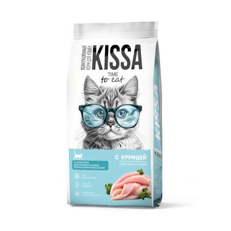 Корм для кошек Kissa при мочекаменной болезни с курицей 750г сухой