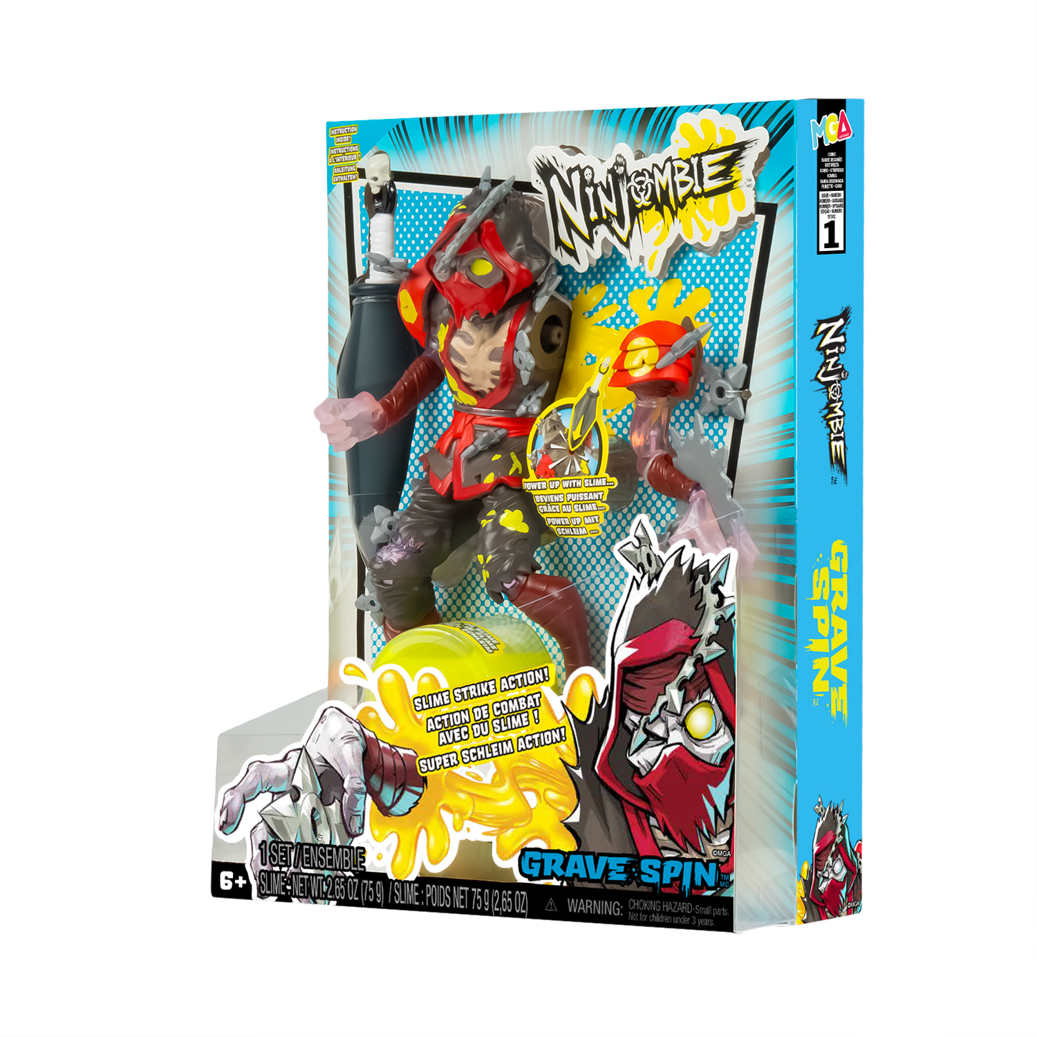 Игровой набор Ninjombie со слаймом Грейв Спин - фото 2