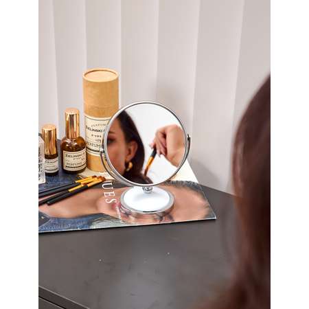 Зеркало косметическое KROFFOS eye двухкратное увеличение 12см