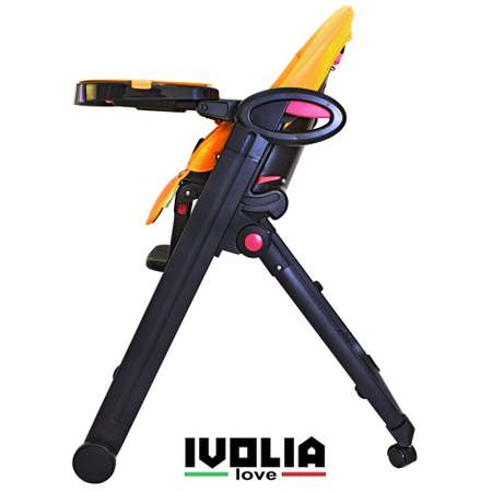 Стульчик для кормления Ivolia LOVE 02 4 колеса orange трансформер