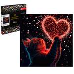 Алмазная мозаика Феникс + Кот с сердцем