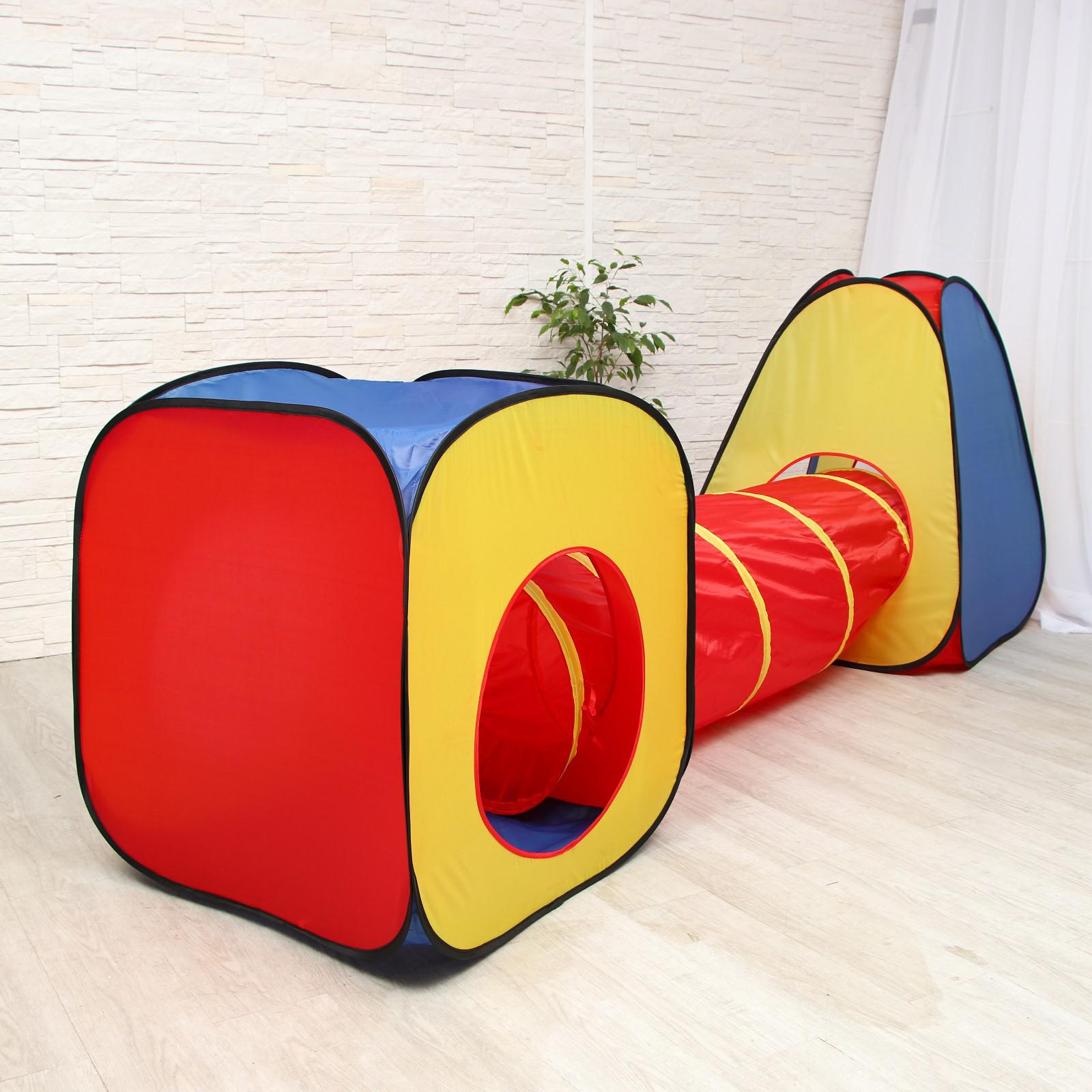 Игровая палатка Sima-Land Цвета радуги с туннелем - фото 1