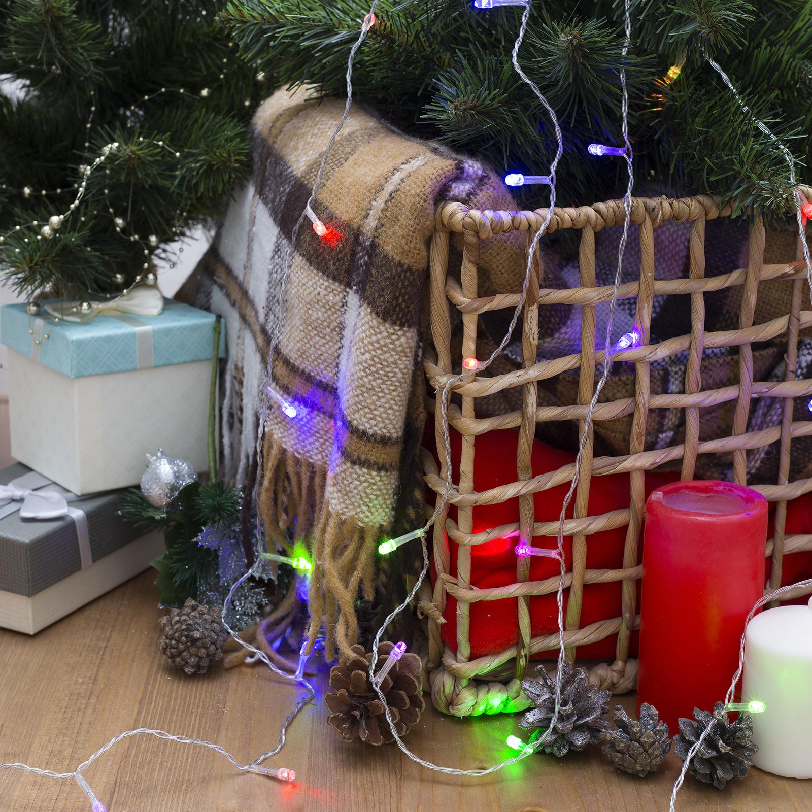 Гирлянда Luazon «Нить» 2.5 м IP20 прозрачная нить 25 LED свечение RG/RB мигание 220 В - фото 3