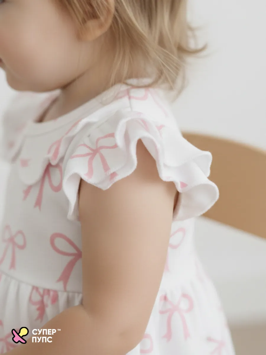 Боди-платье Супер Пупс бд/платье/2крыл/бантики - фото 15