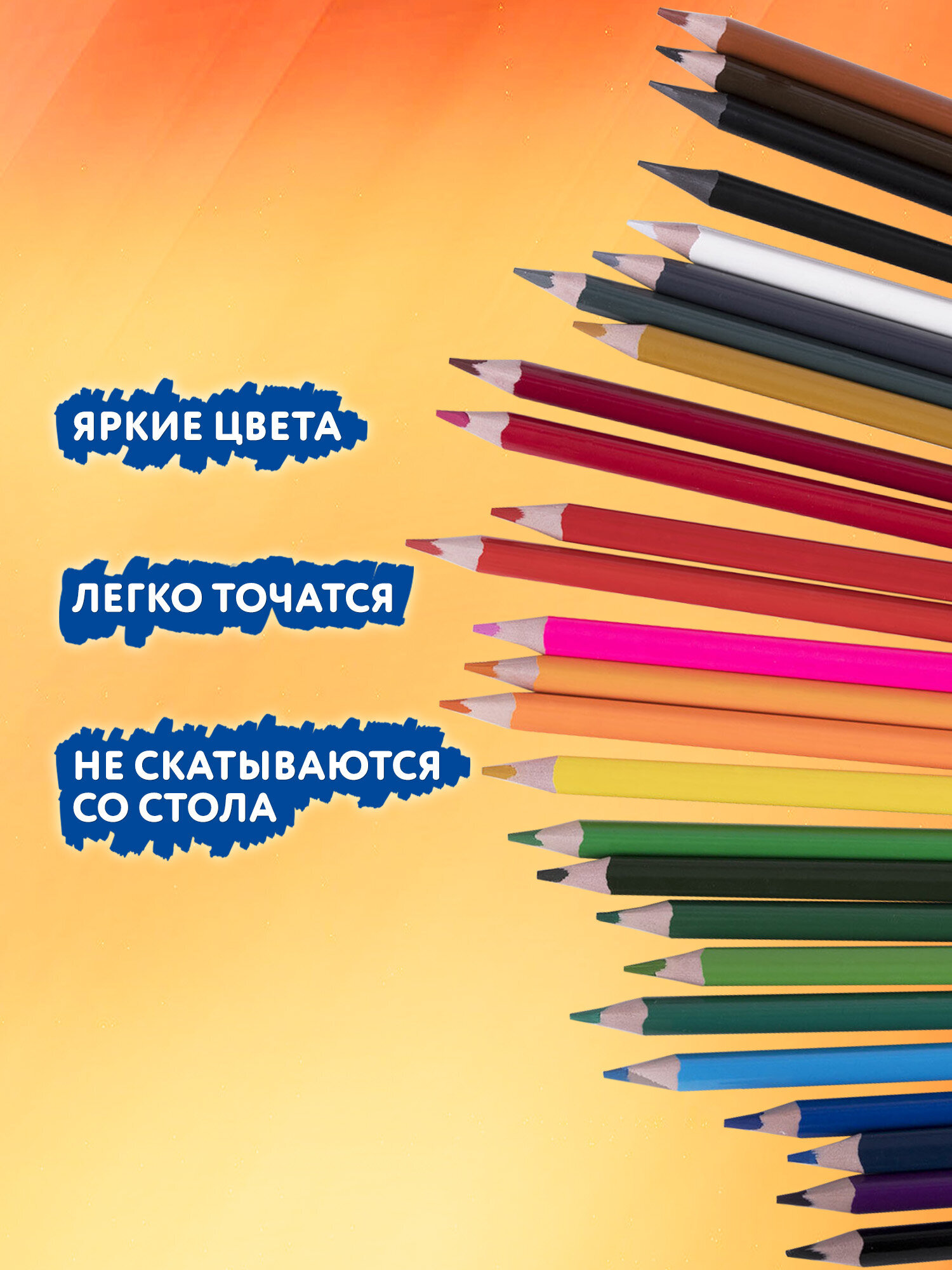 Карандаши цветные Brauberg 26 шт. - фото 5