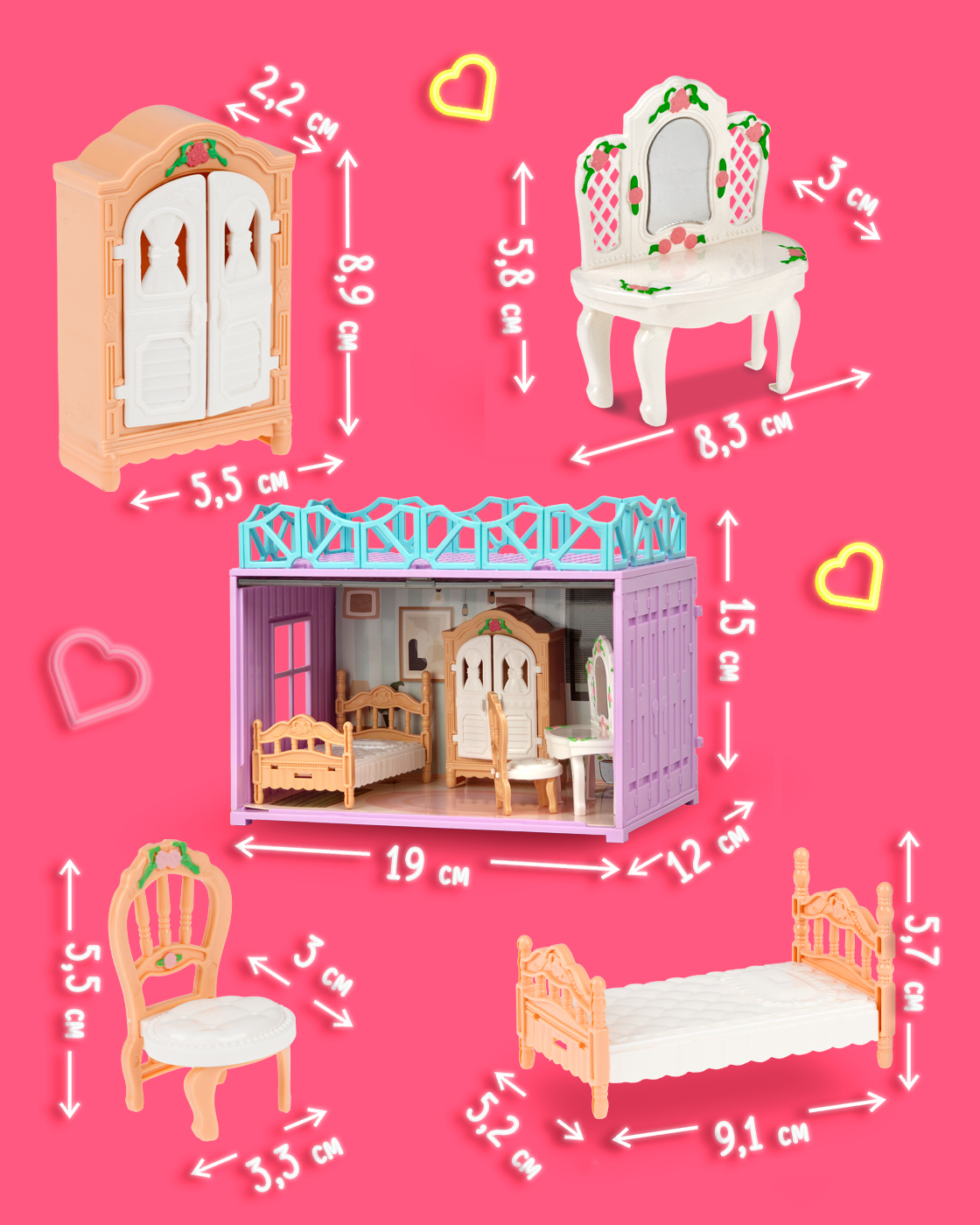 Домик для кукол 1TOY с мебелью Т26708 - фото 6