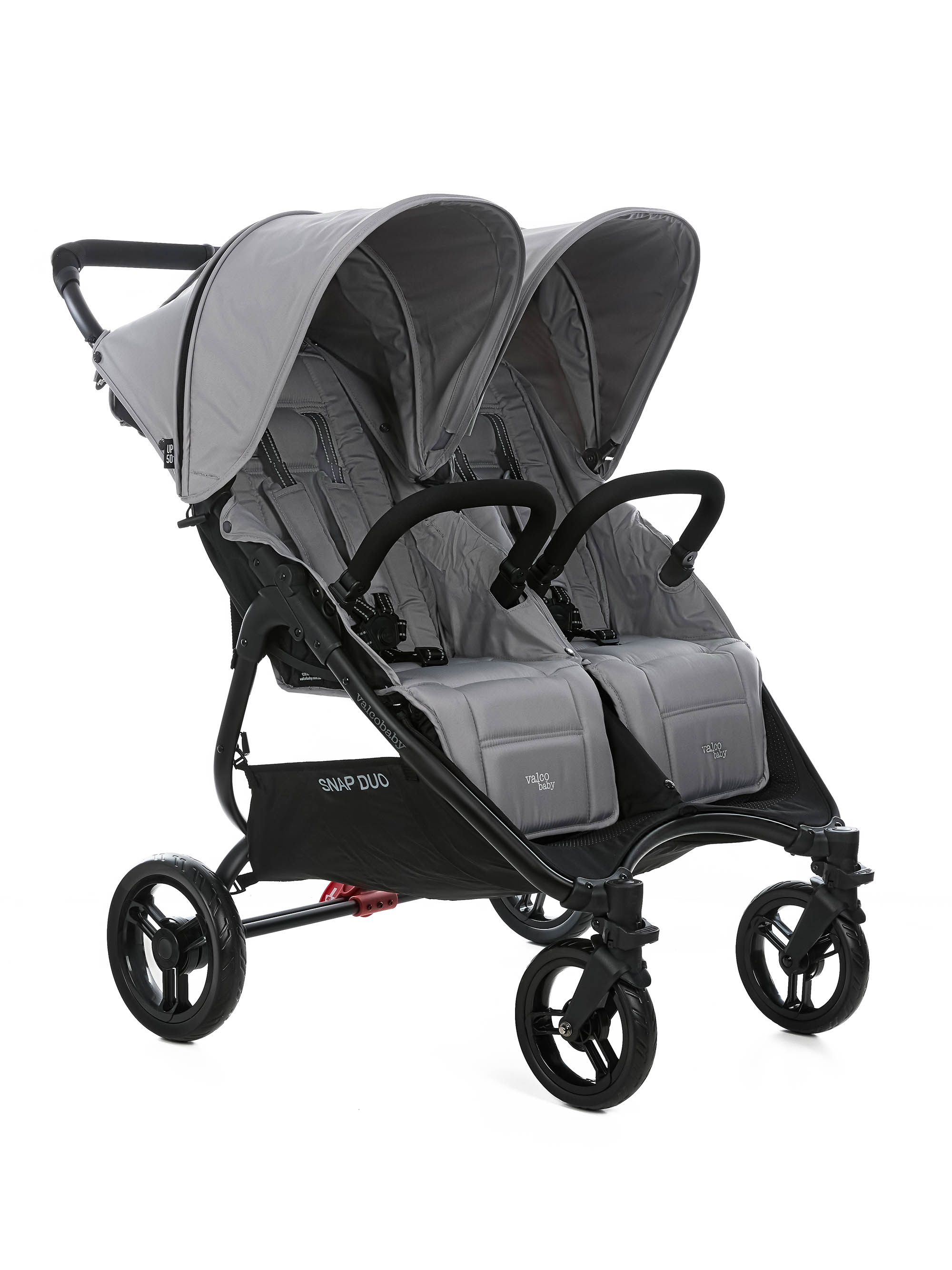 Коляска прогулочная для двойни Valco baby Snap Duo Flatt Matt серый - фото 19