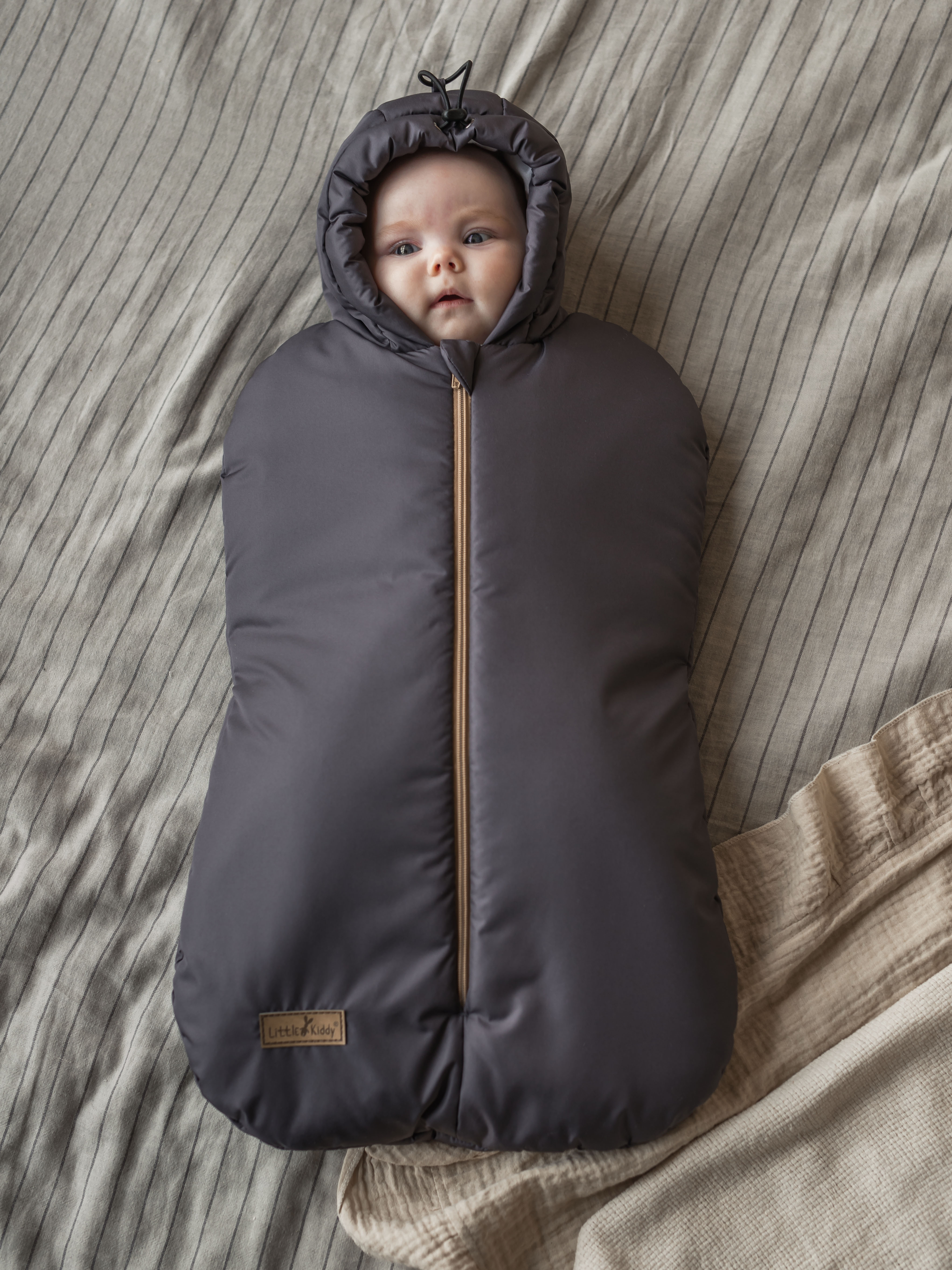 Конверт в коляску LittleKiddy серый - фото 1