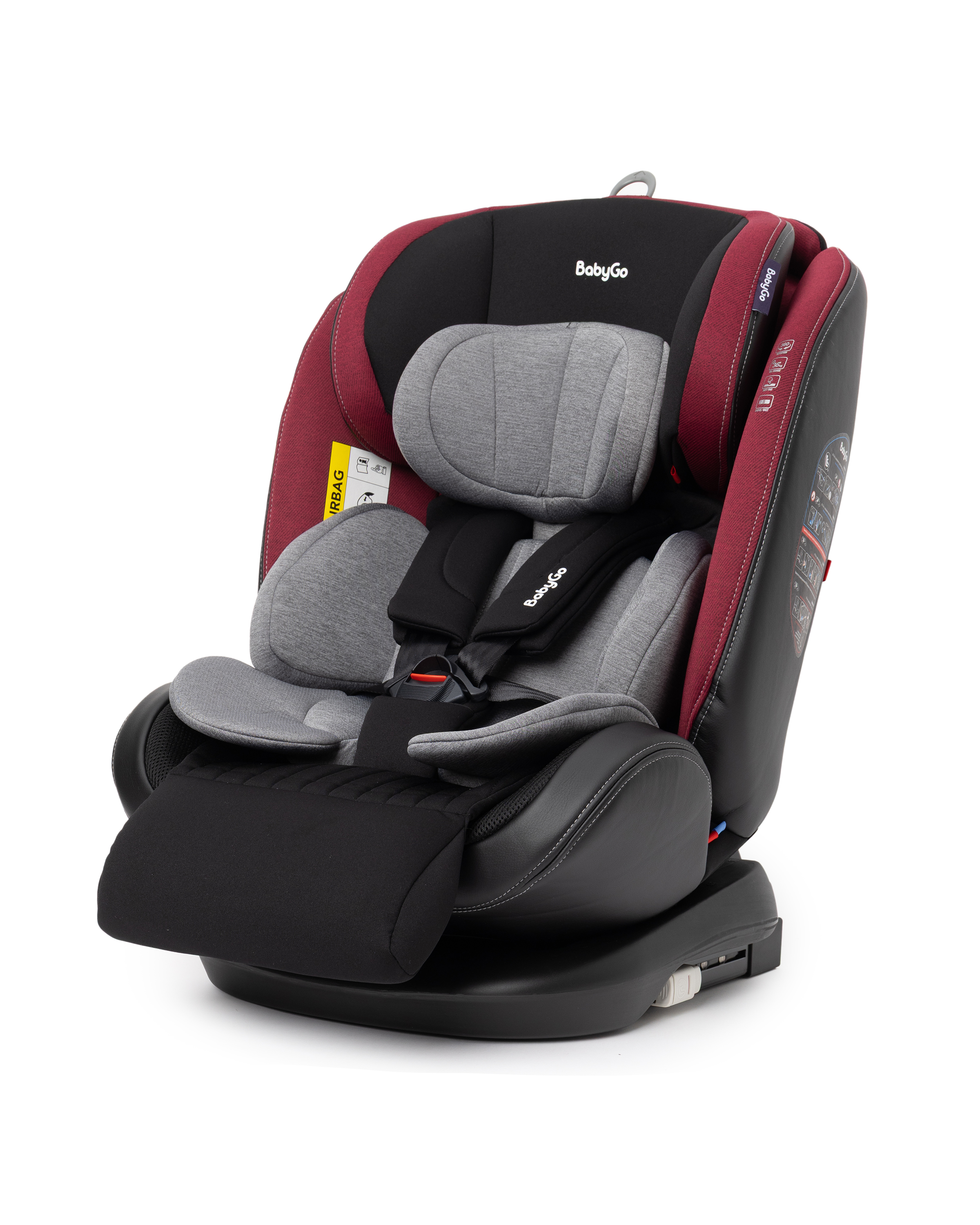 Автокресло BabyGo Multi-Stage New Isofix 0+/1/2/3 (0-36 кг) красный - фото 1
