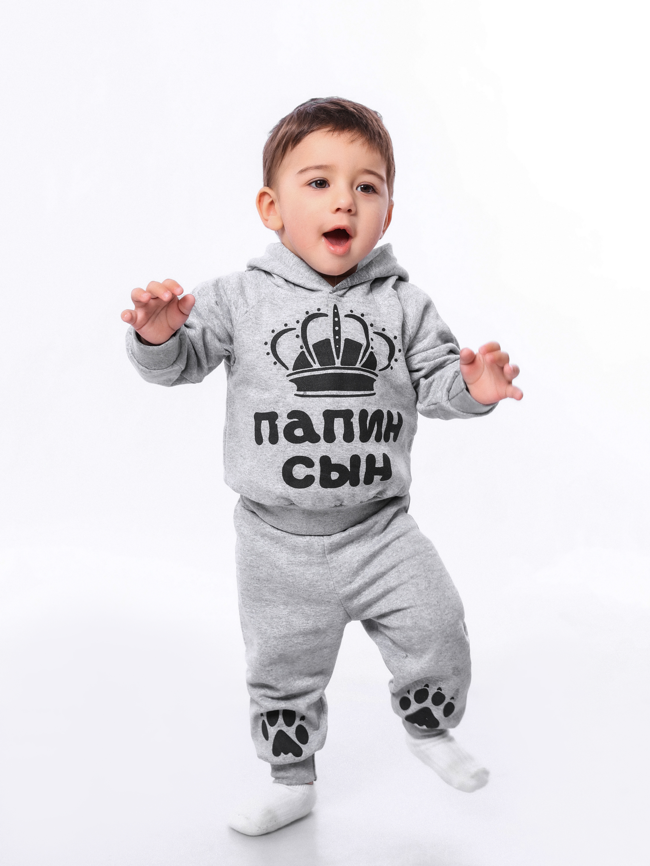 Спортивный костюм BabyDreams KS01серый - фото 1