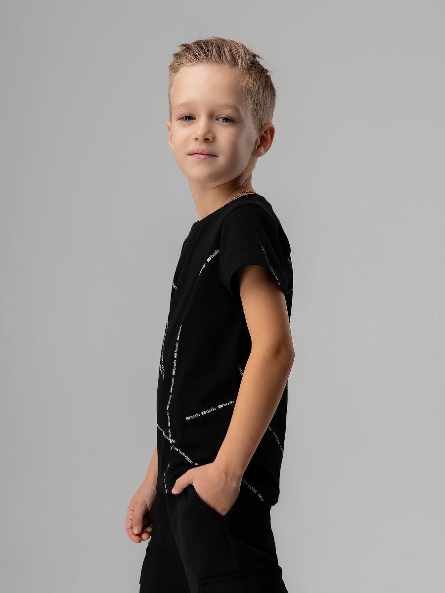 Футболка Bodo 4-316MU_черный (белый) - фото 2