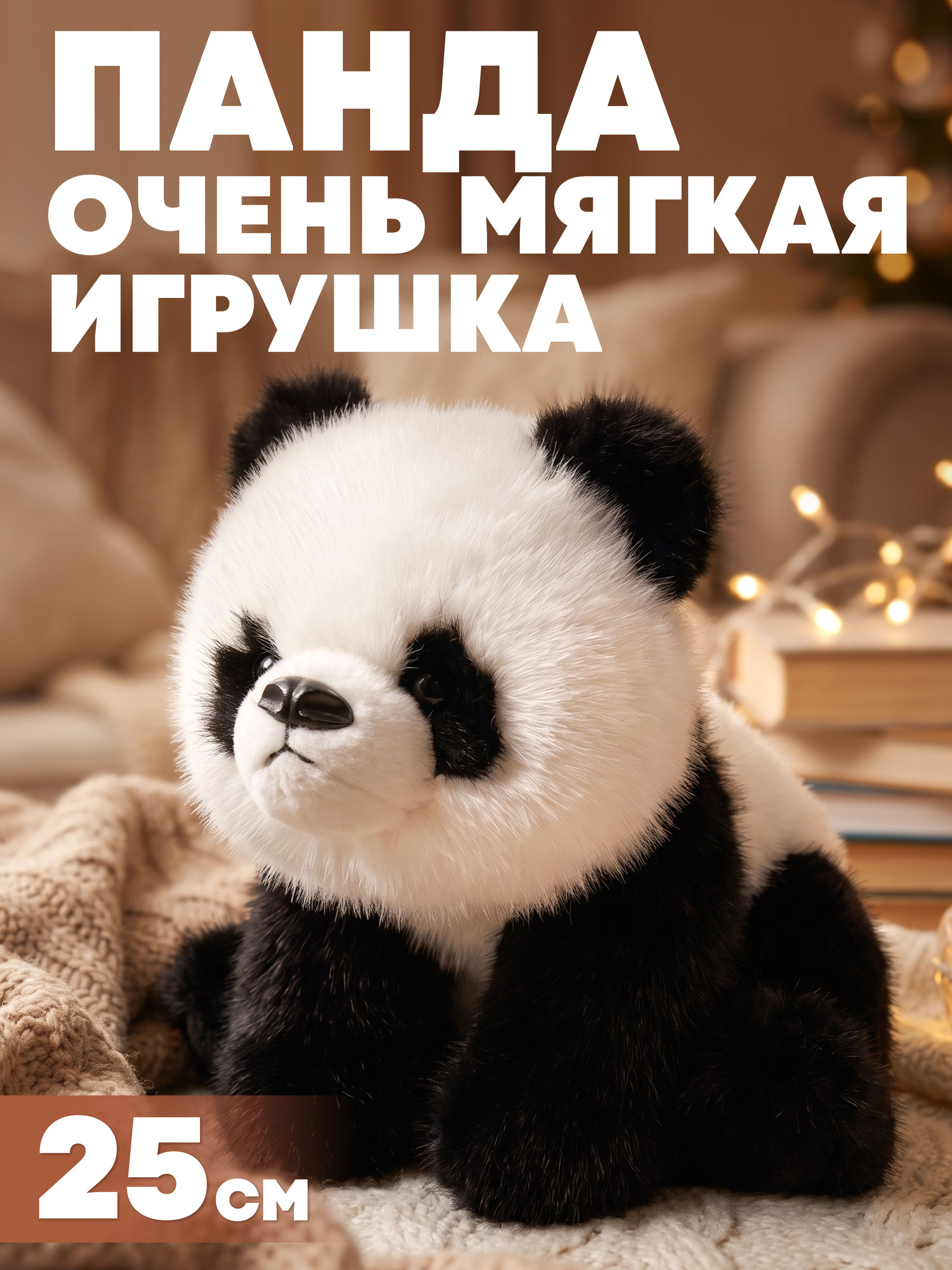 Мягкая игрушка Milli Pollin панда 25 см - фото 1