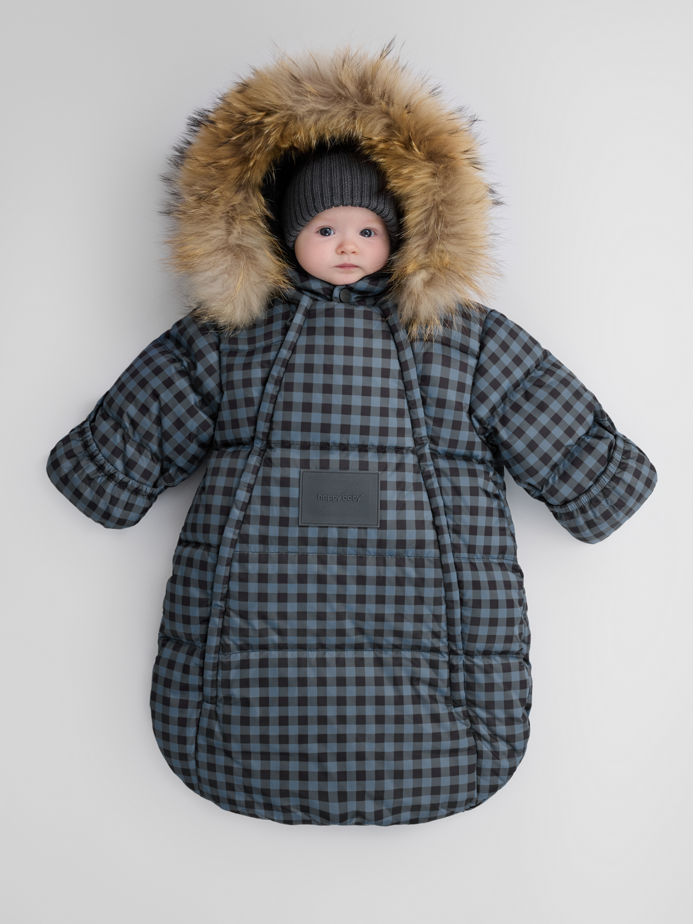 Конверт в коляску Happy Baby для новорожденных синий - фото 1