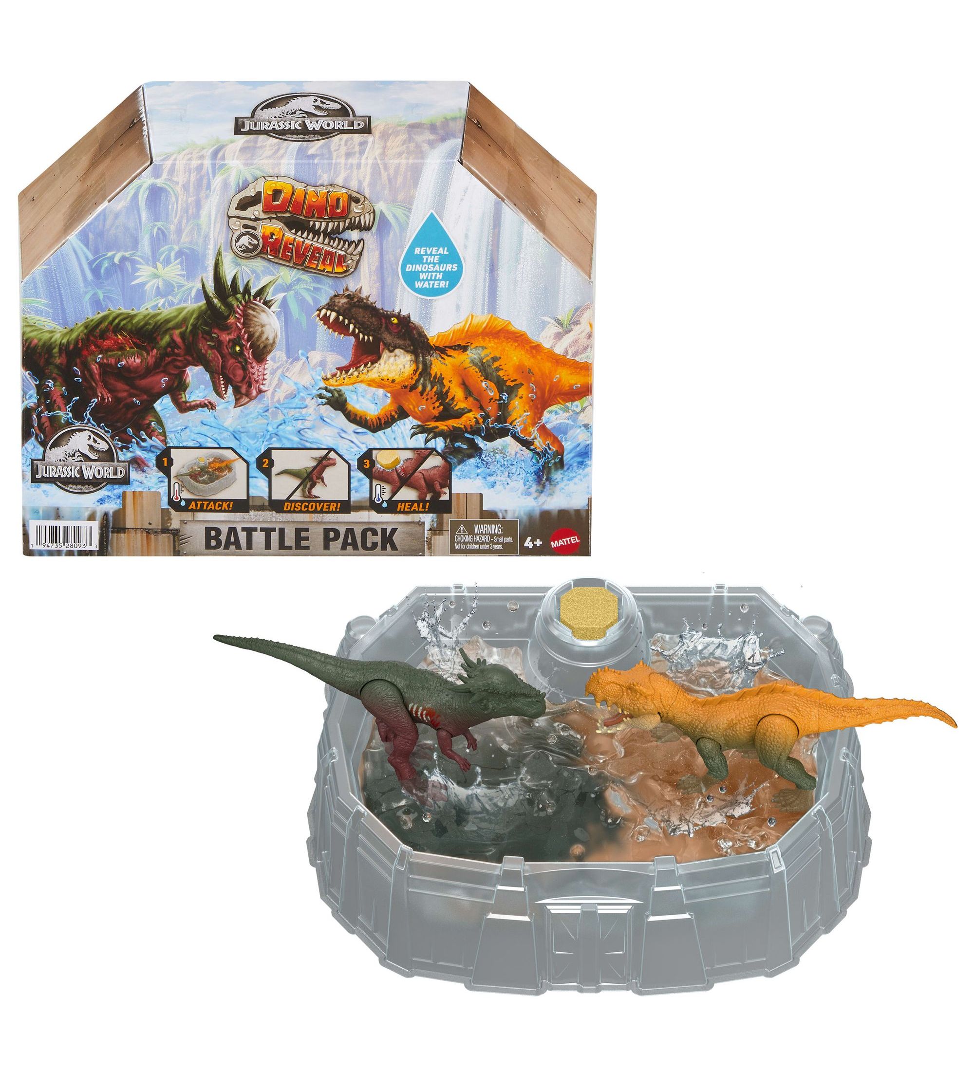 Игровой набор Mattel Dino Reveal Battle Pack в ассортименте - фото 2