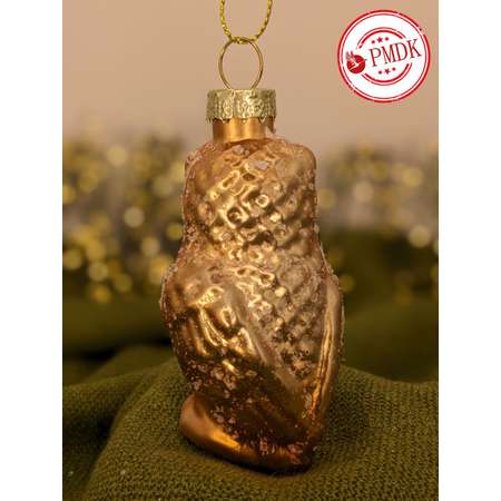 Елочная игрушка Kaemingk Сова EG188-YH2531-Brown