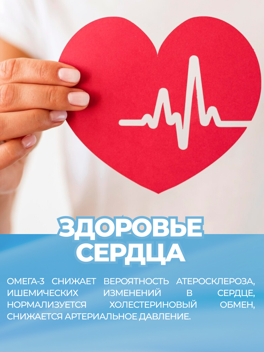 Омега 3 VITAMIN GARDEN БАД для иммунитета 1000 мг 90 капсул - фото 6