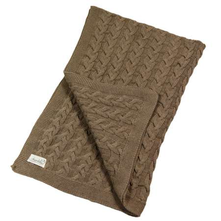 Плед Amarobaby Care Line Коса вязаный Кофе