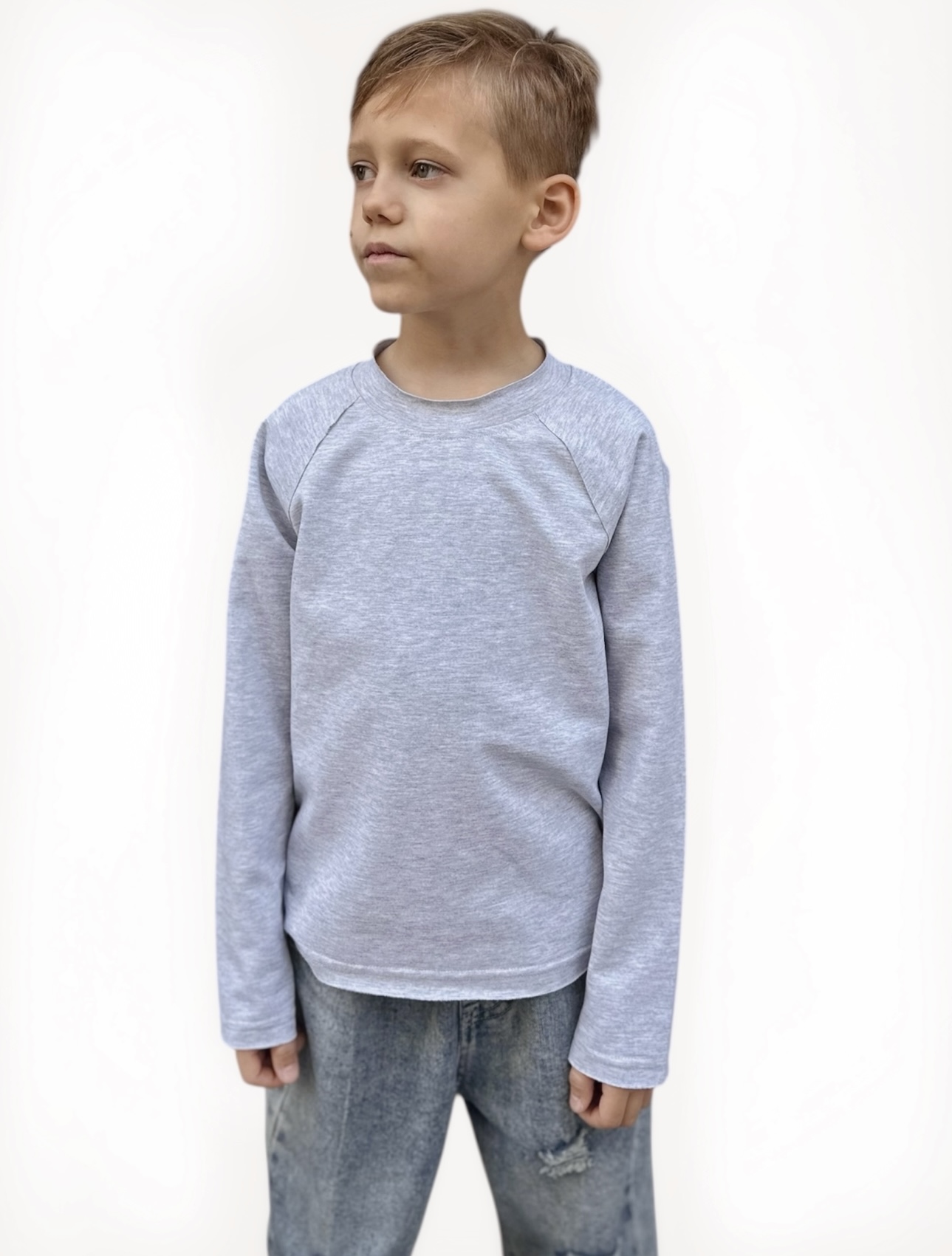 Лонгслив МОЛОДОСТЬ ГОВОРИТ меланжлонг - фото 1