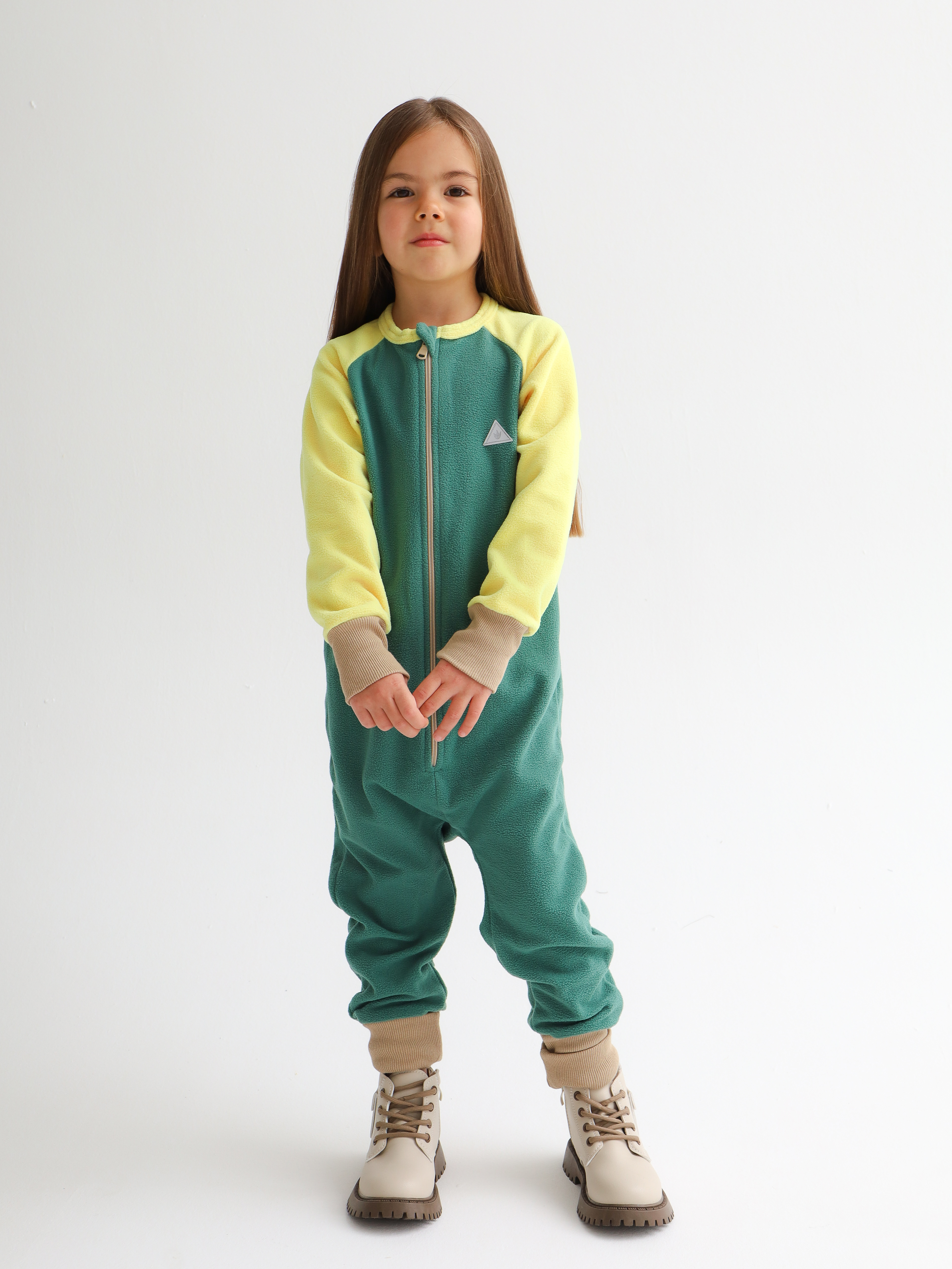 Комбинезон MINIDINO Т-К-011/ДКомбинезон-поддева детский Colour block васаби - фото 7