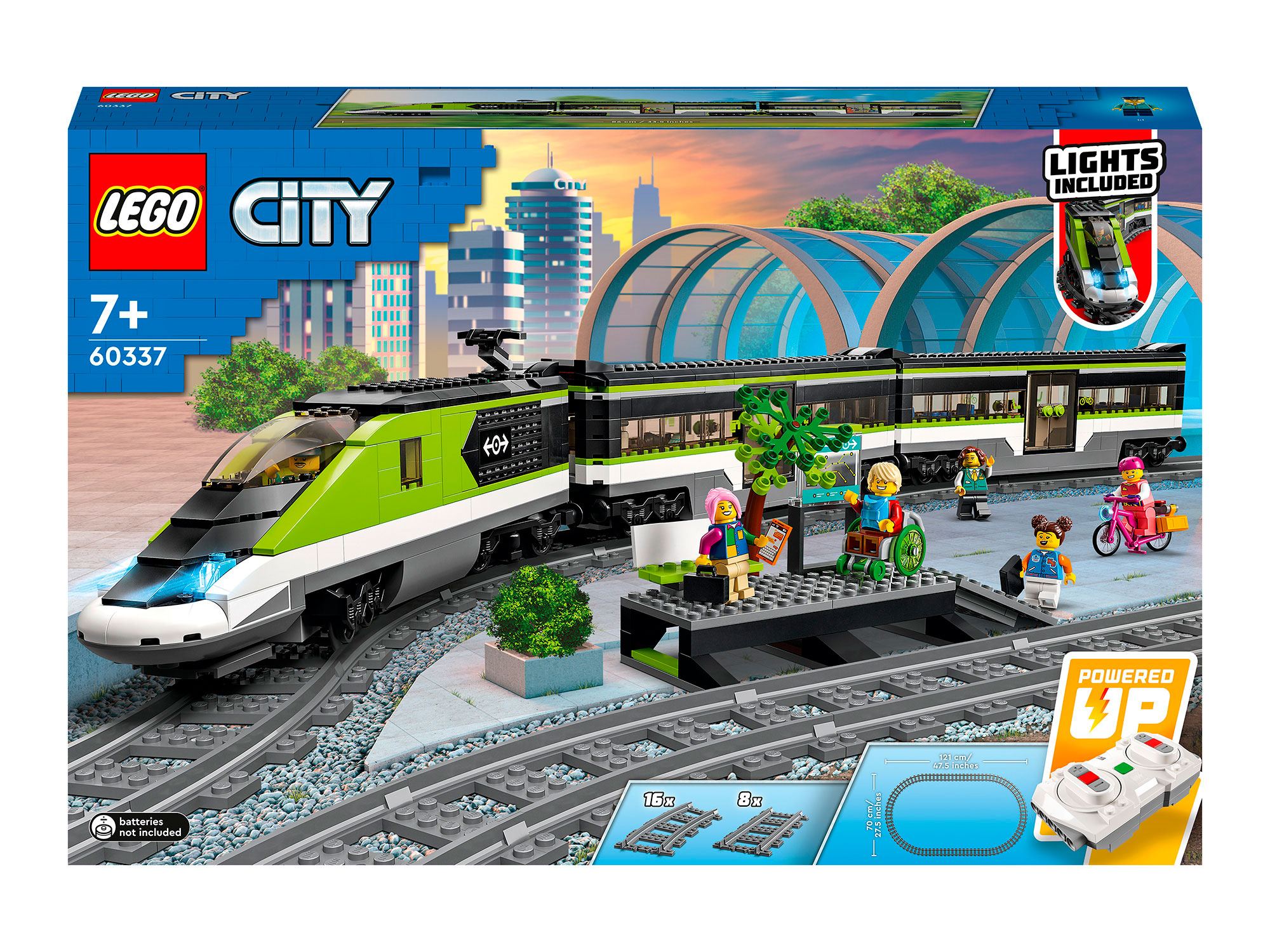 Конструктор LEGO City Пассажирский поезд-экспресс блочный - фото 19