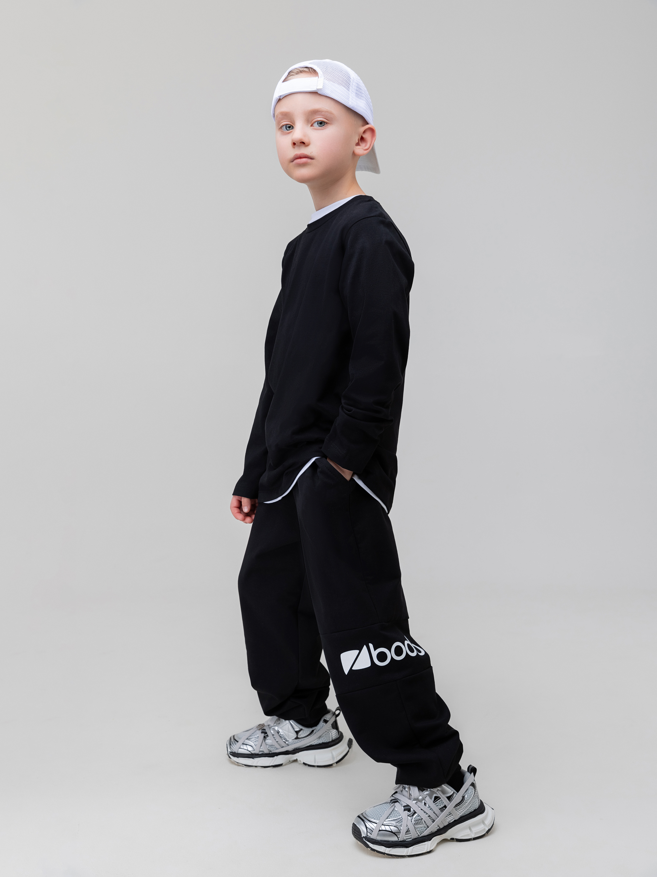 Брюки спортивные Bodo 6-626MU_черный (белый) - фото 1