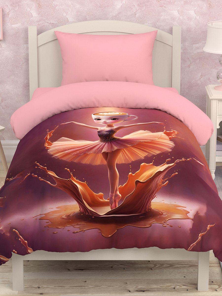 Комплект постельного белья BRAVO kids dreams Балерина поплин полутораспальный 3 предм. - фото 1