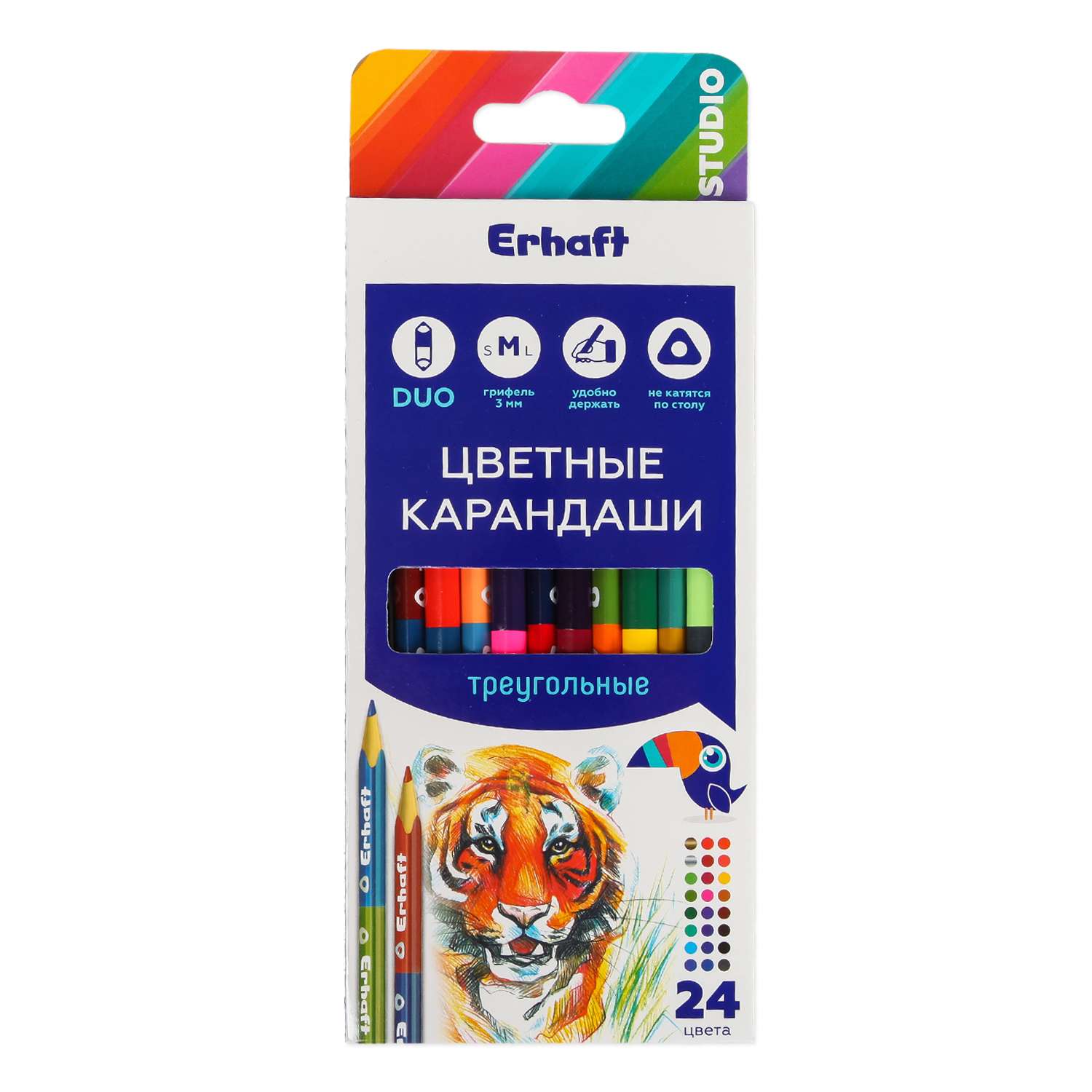 Карандаши цветные Erhaft 12 шт. - фото 1