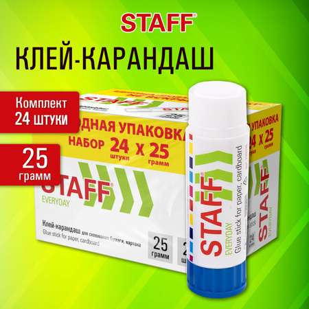 Клей-карандаш Staff 24 шт.