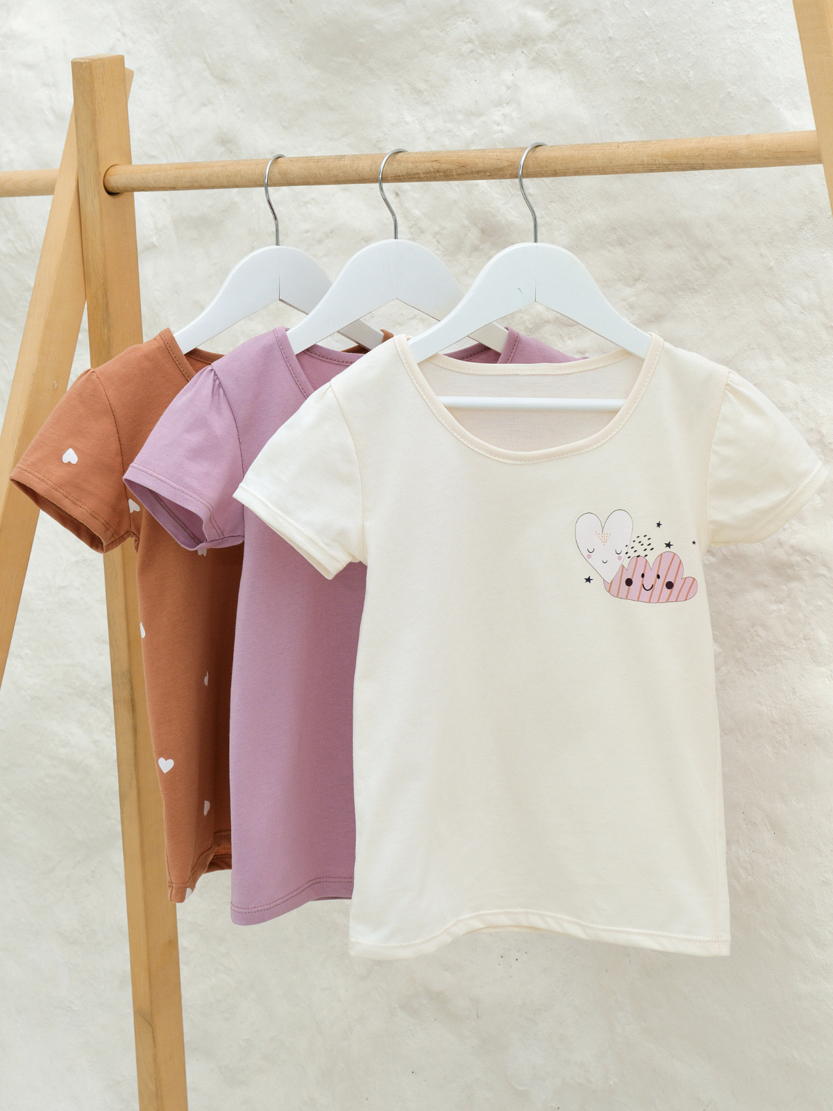 Футболка 3 шт Jelly Whale S23T02-3-Leo-Crm-Lil - фото 1