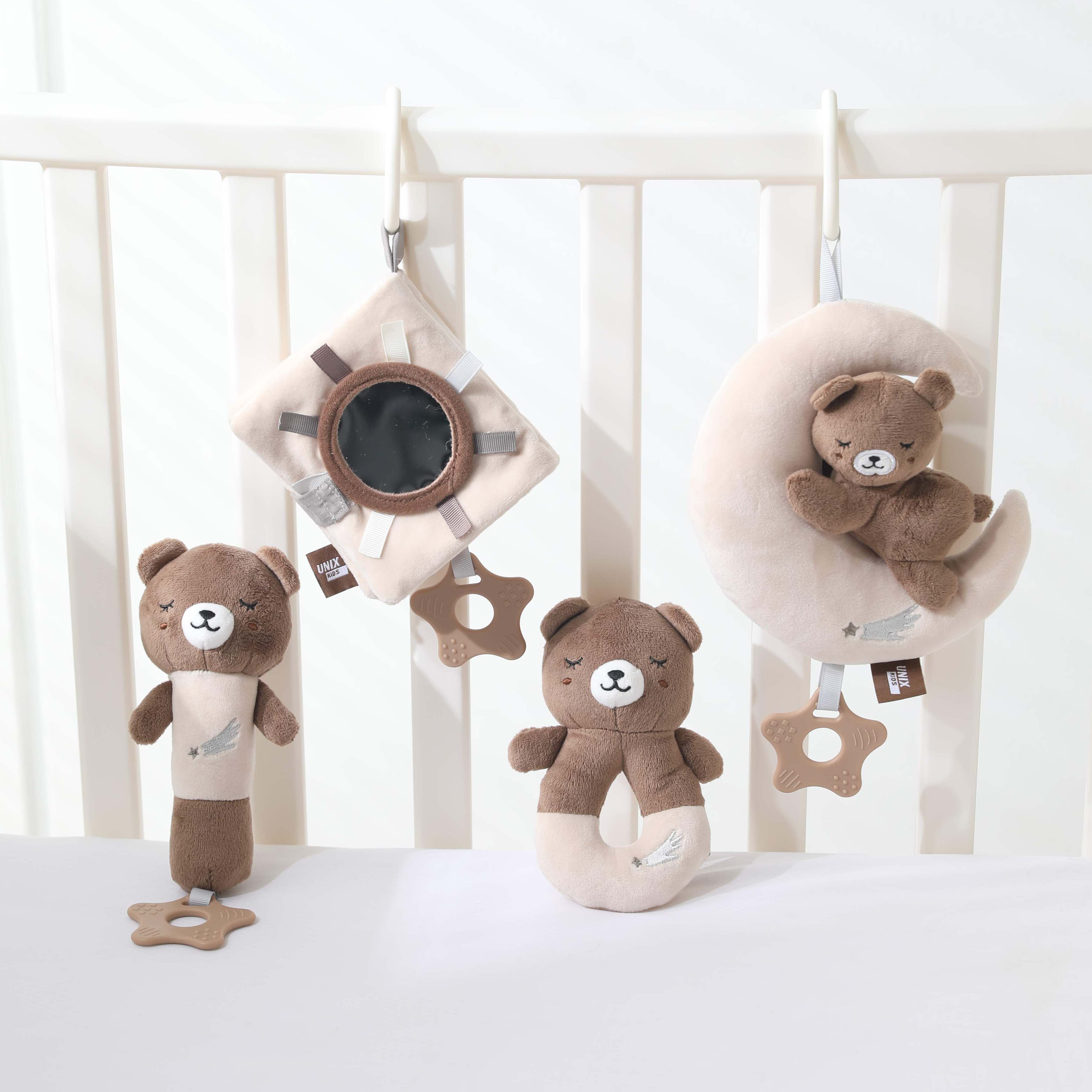 Игрушка UNIX Kids подвеска Мишка на луне 0+ набор 4 шт - фото 19